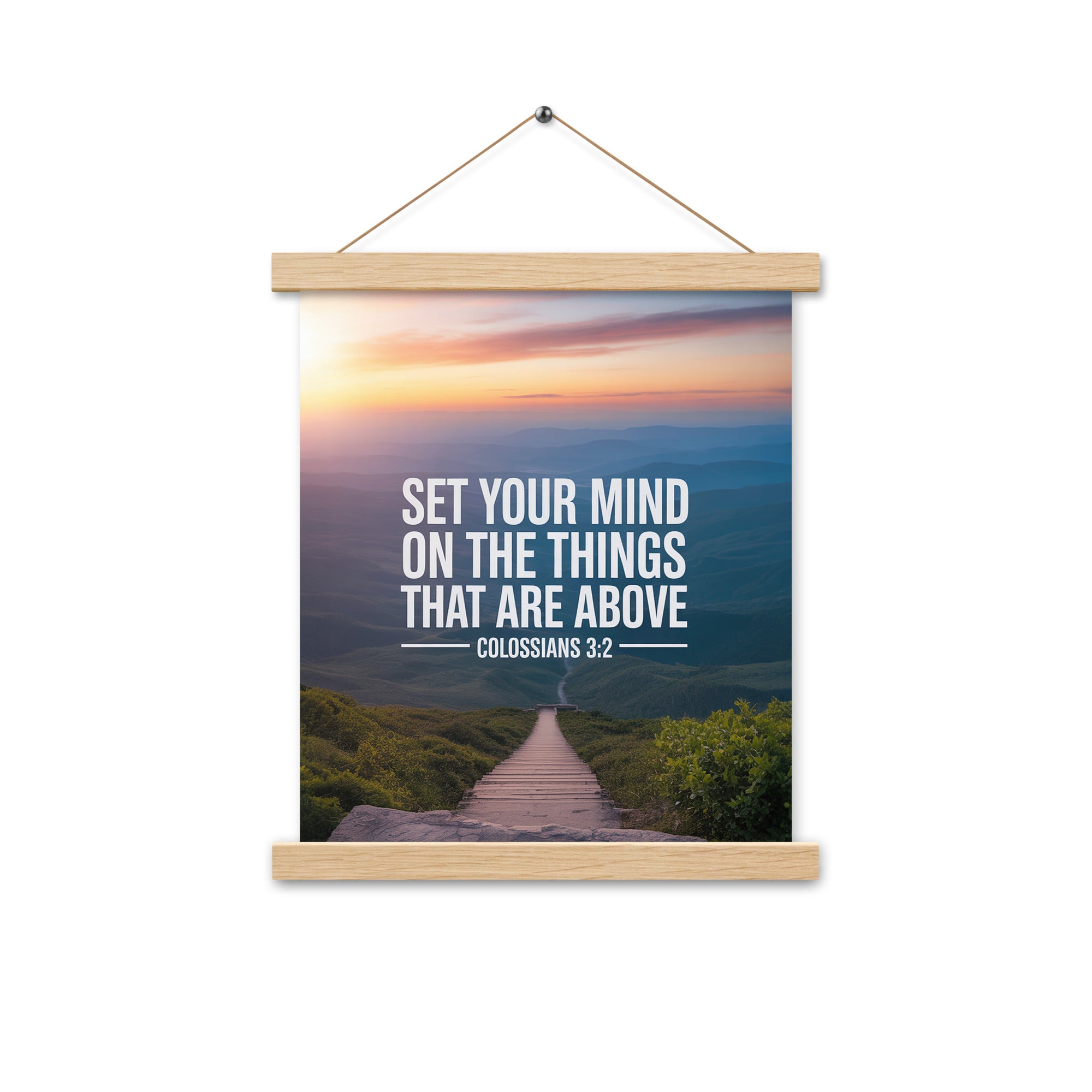 Colossians 3:2 Bible Verse your mind Enhanced Matte Paper Poster With Hanger