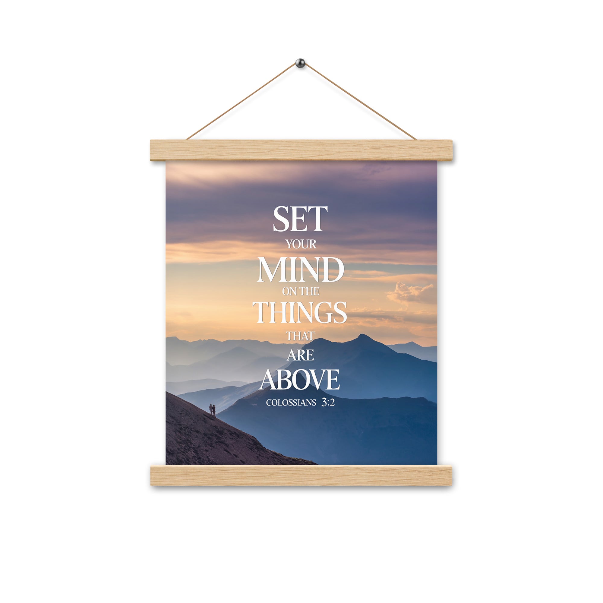 Colossians 3:2 Bible Verse things that Enhanced Matte Paper Poster With Hanger