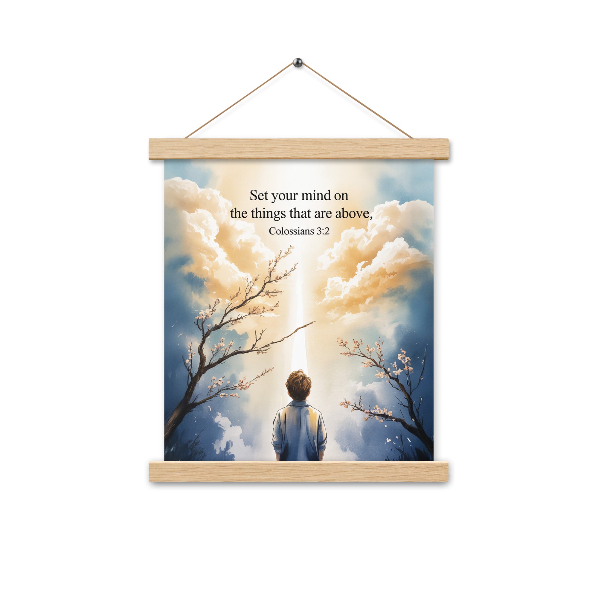Colossians 3:2 Bible Verse the things Enhanced Matte Paper Poster With Hanger