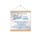 Isaiah 40:31 Bible Verse, Wings like Eagles Enhanced Matte Paper Poster With Hanger Wall Art Oak 12″×12″