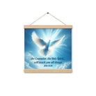 John 14:26 Bible Verse, Holy Spirit Dove Enhanced Matte Paper Poster With Hanger Wall Art Oak 12″×12″