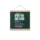 Matthew 11:29-30 Bible Verse, I am gentle Enhanced Matte Paper Poster With Hanger Wall Art Oak 12″×12″