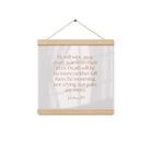 Revelation 21:4 Bible Verse, He will wipe Enhanced Matte Paper Poster With Hanger Wall Art Oak 12″×12″