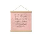 Revelation 21:4 Bible Verse, their eyes Enhanced Matte Paper Poster With Hanger Wall Art Oak 12″×12″