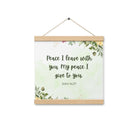 John 14:27 Bible Verse, My peace Enhanced Matte Paper Poster With Hanger Wall Art Oak 12″×12″