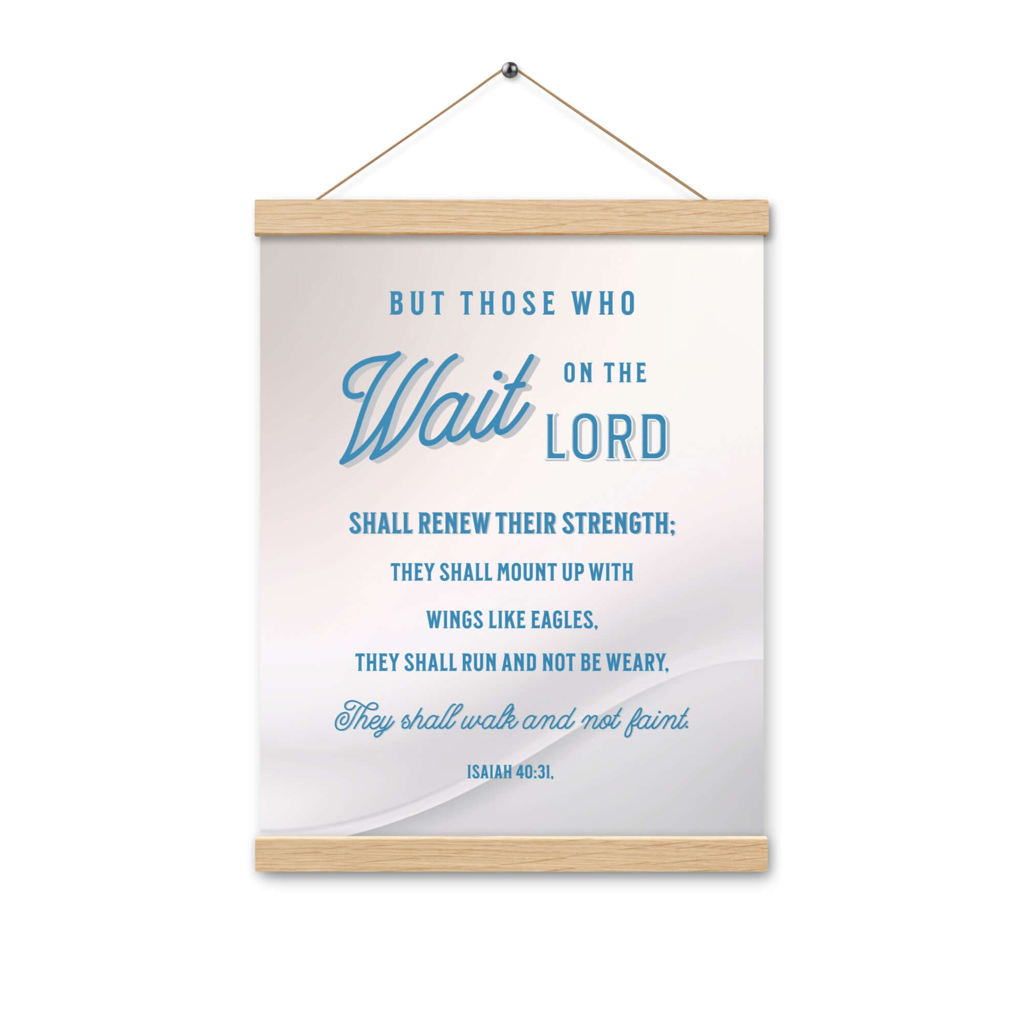 Isaiah 40:31 Bible Verse, Wings like Eagles Enhanced Matte Paper Poster With Hanger Wall Art
