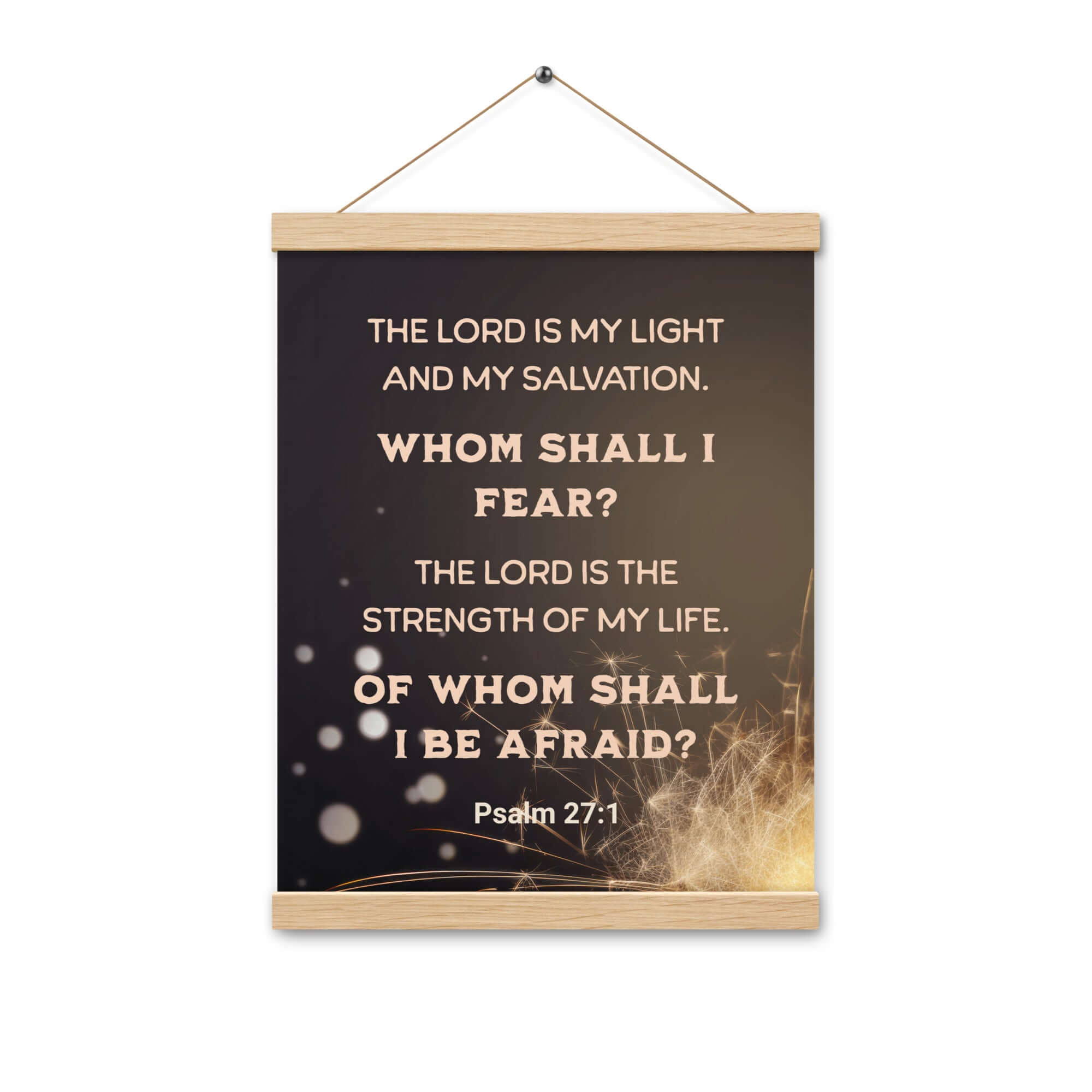 Psalm 27:1 Bible Verse, The LORD is My Light Enhanced Matte Paper Poster With Hanger Wall Art