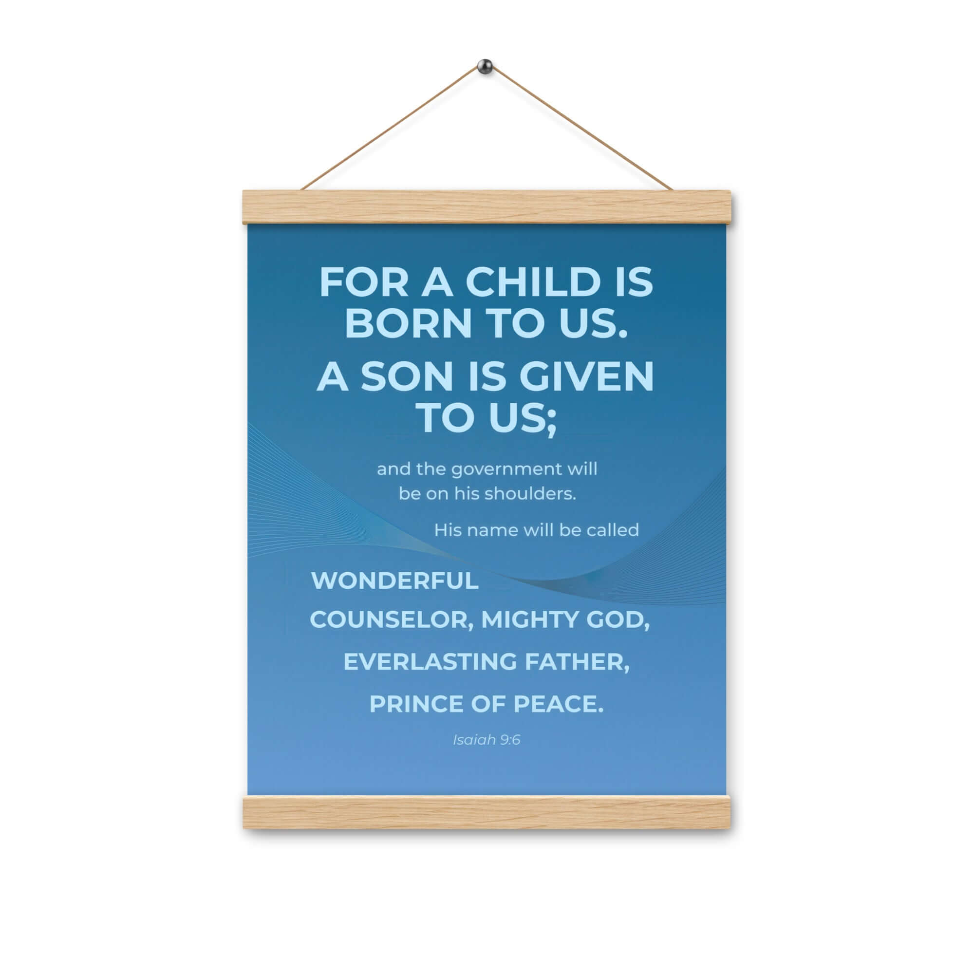 Isaiah 9:6 Bible Verse, Everlasting Father Enhanced Matte Paper Poster With Hanger Wall Art