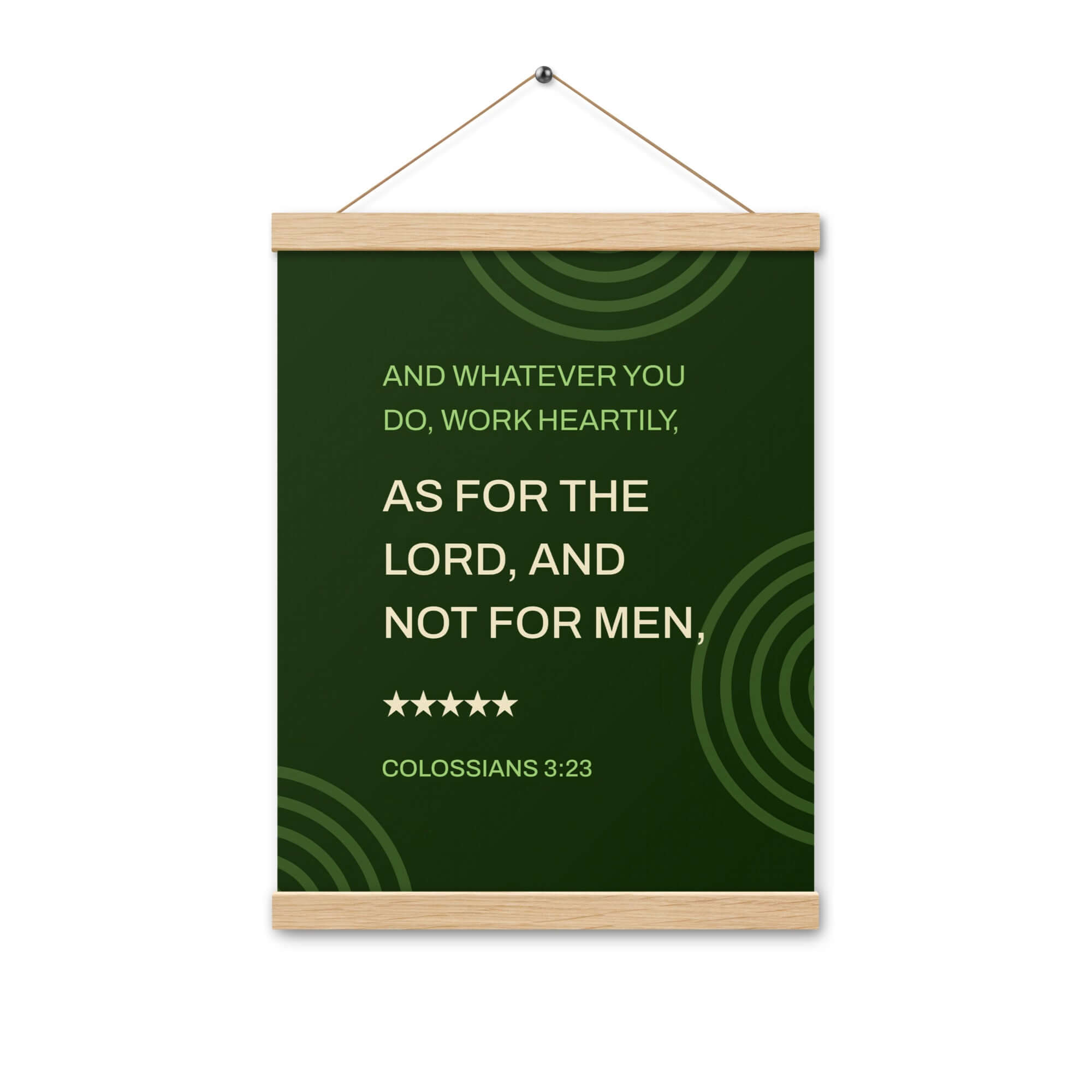 Colossians 3:23 Bible Verse, not for men Enhanced Matte Paper Poster With Hanger Wall Art