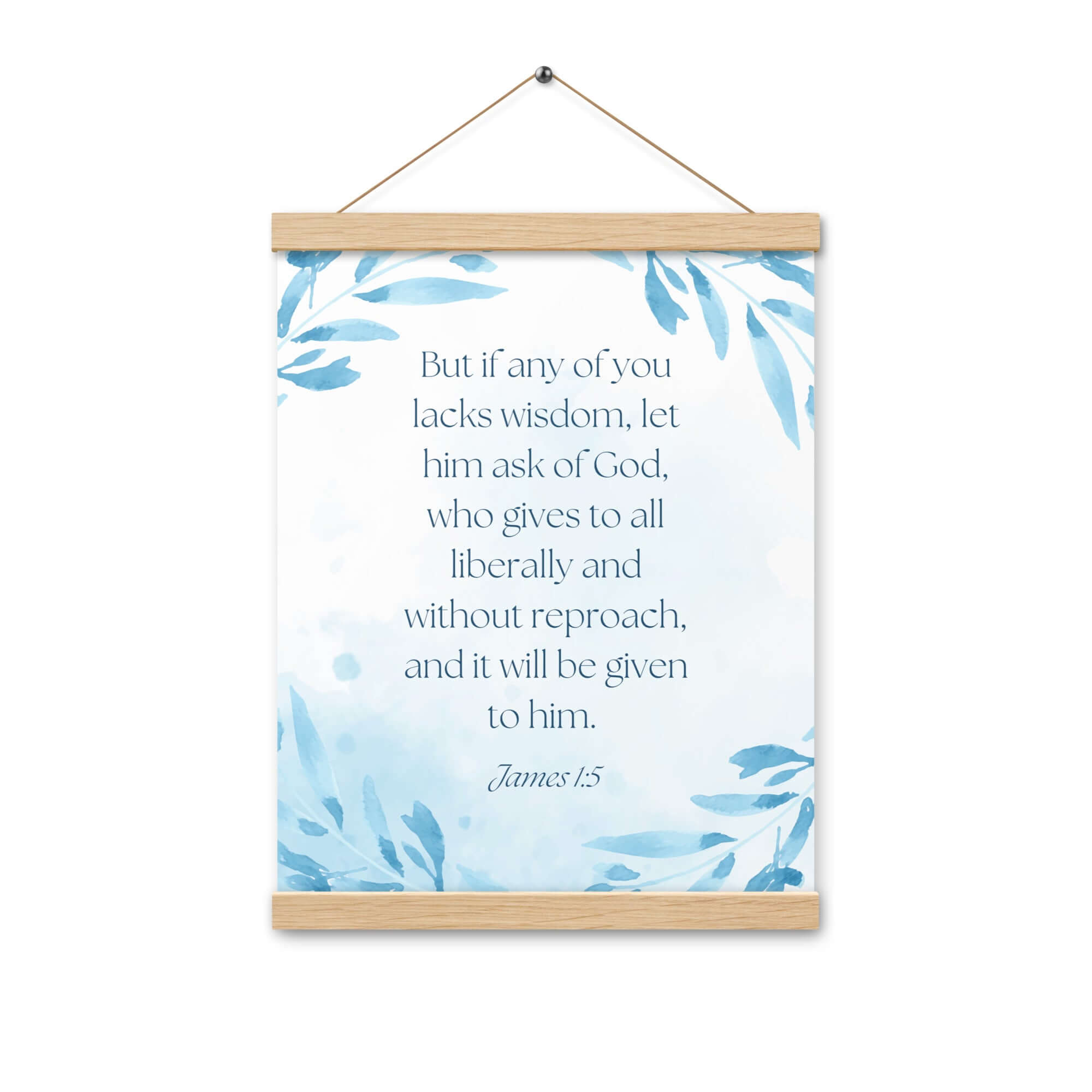James 1:5 Bible Verse, lacks wisdom Enhanced Matte Paper Poster With Hanger Wall Art