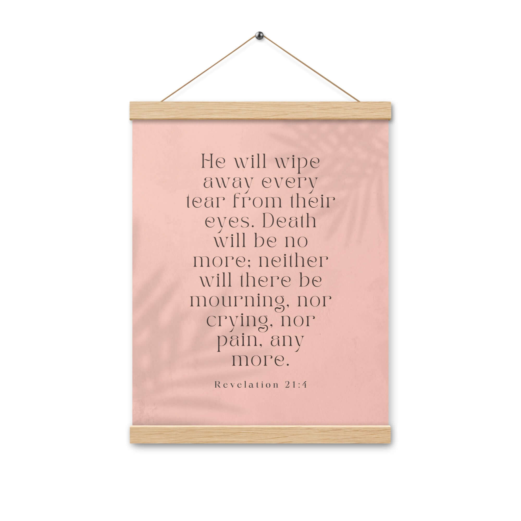 Revelation 21:4 Bible Verse, their eyes Enhanced Matte Paper Poster With Hanger Wall Art