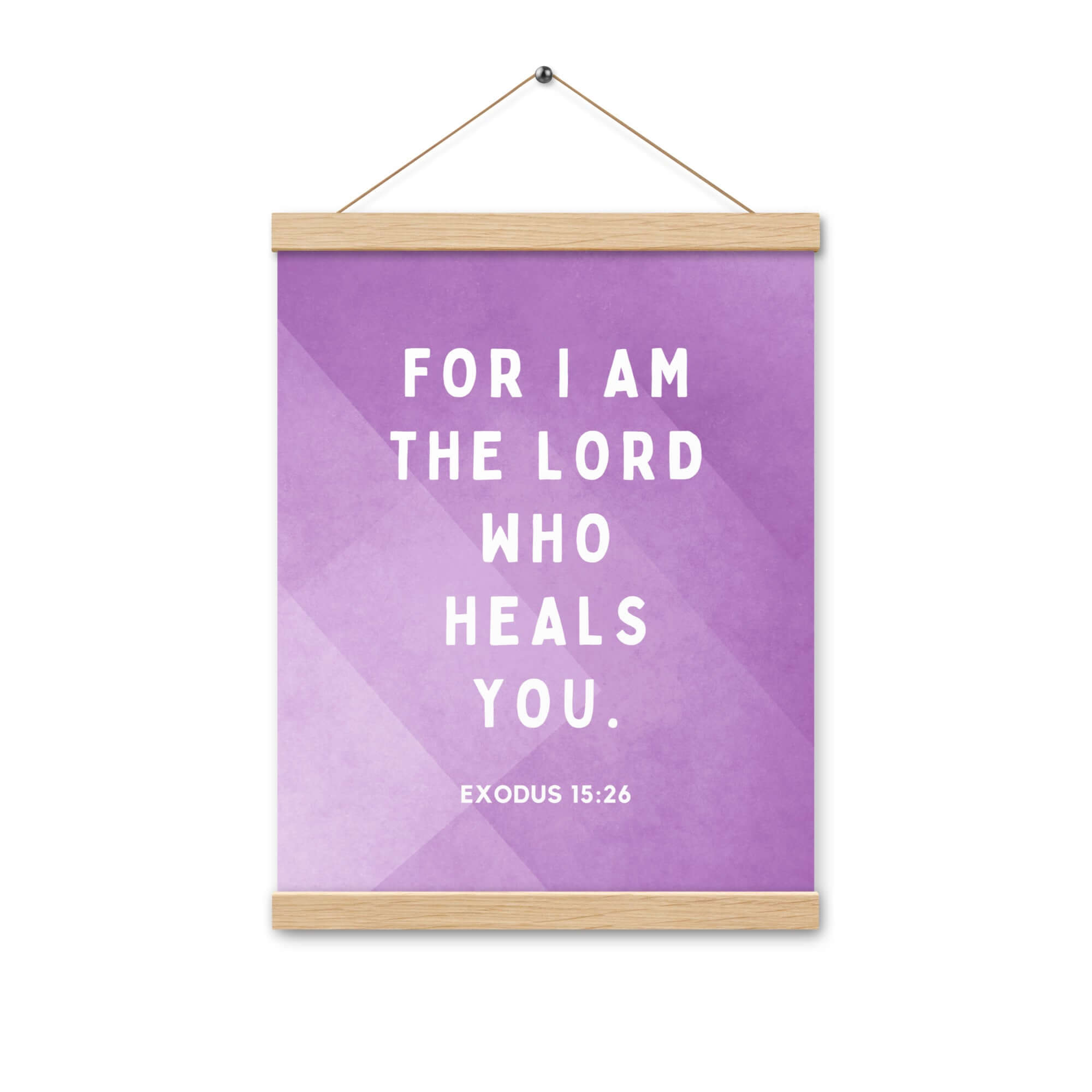Exodus 15:26 Bible Verse, in his eyes Enhanced Matte Paper Poster With Hanger Wall Art