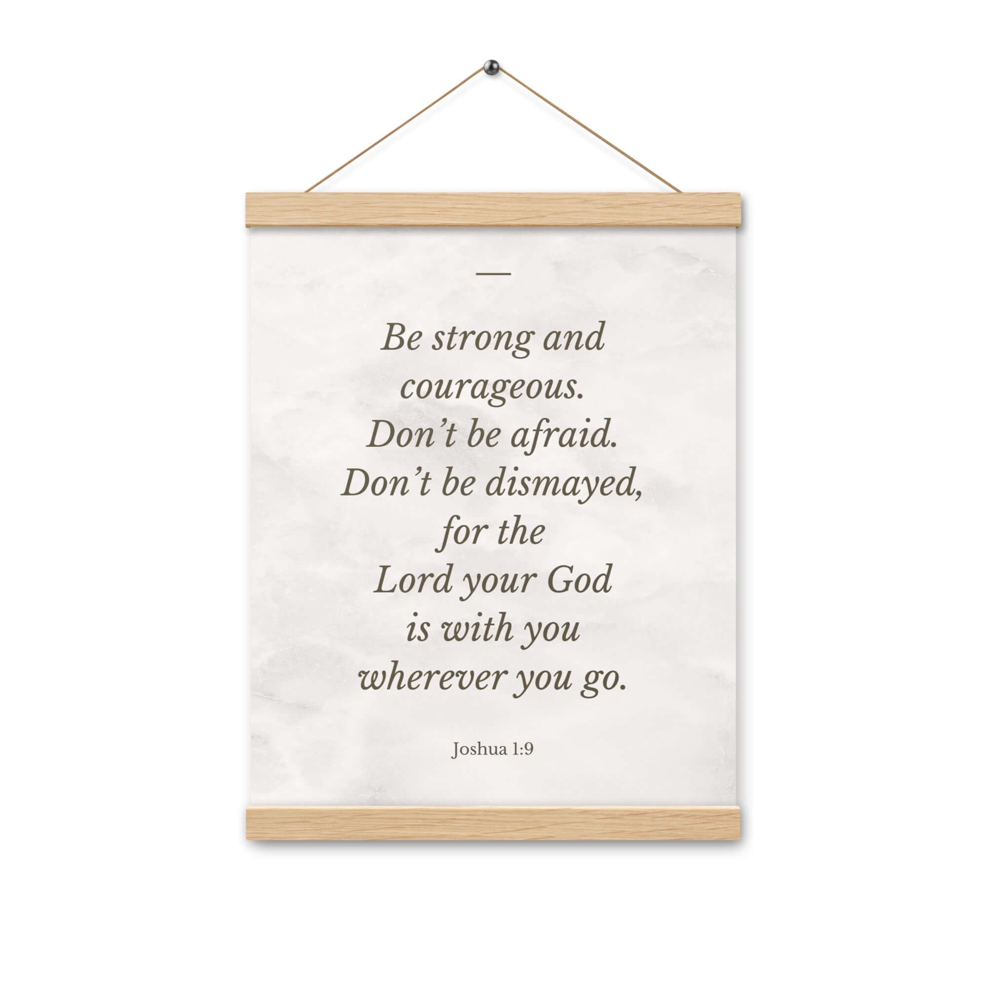 Joshua 1:9 Bible Verse, Be strong Enhanced Matte Paper Poster With Hanger Wall Art