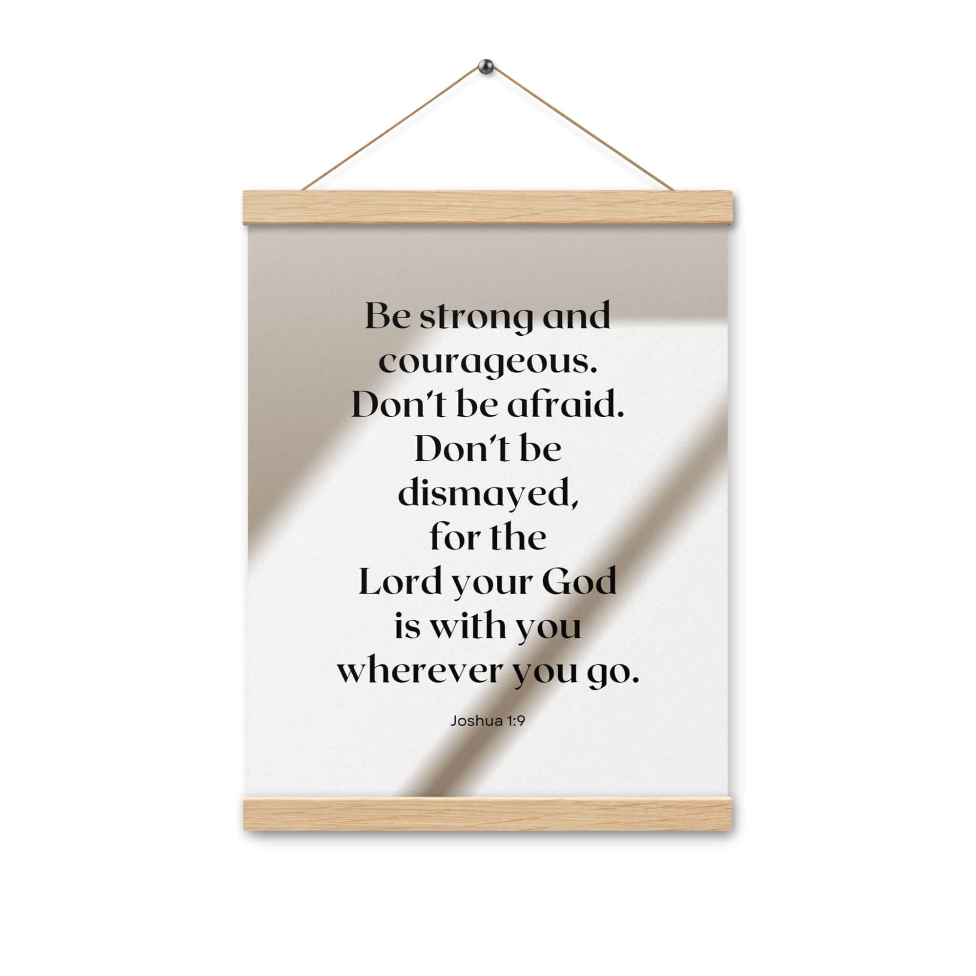 Joshua 1:9 Bible Verse, for the Lord Enhanced Matte Paper Poster With Hanger Wall Art