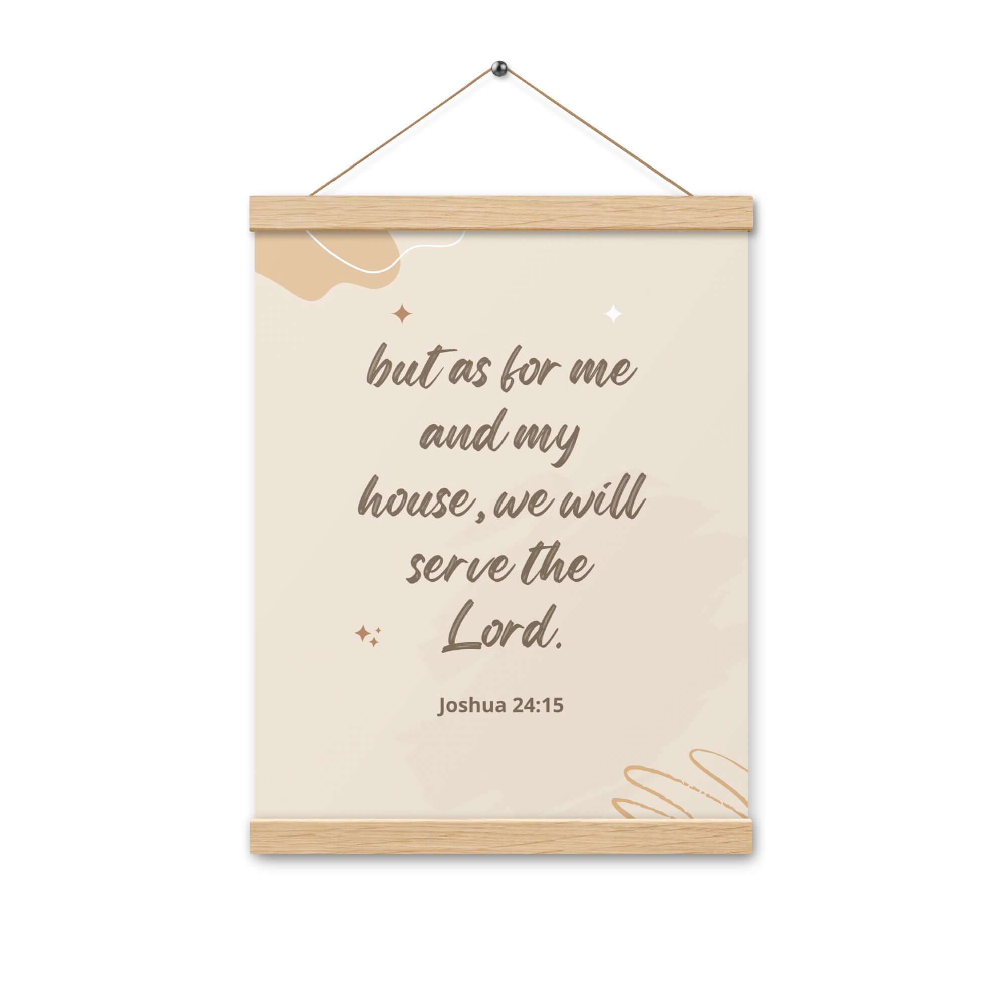 Joshua 24:15 Bible Verse, will serve Enhanced Matte Paper Poster With Hanger Wall Art