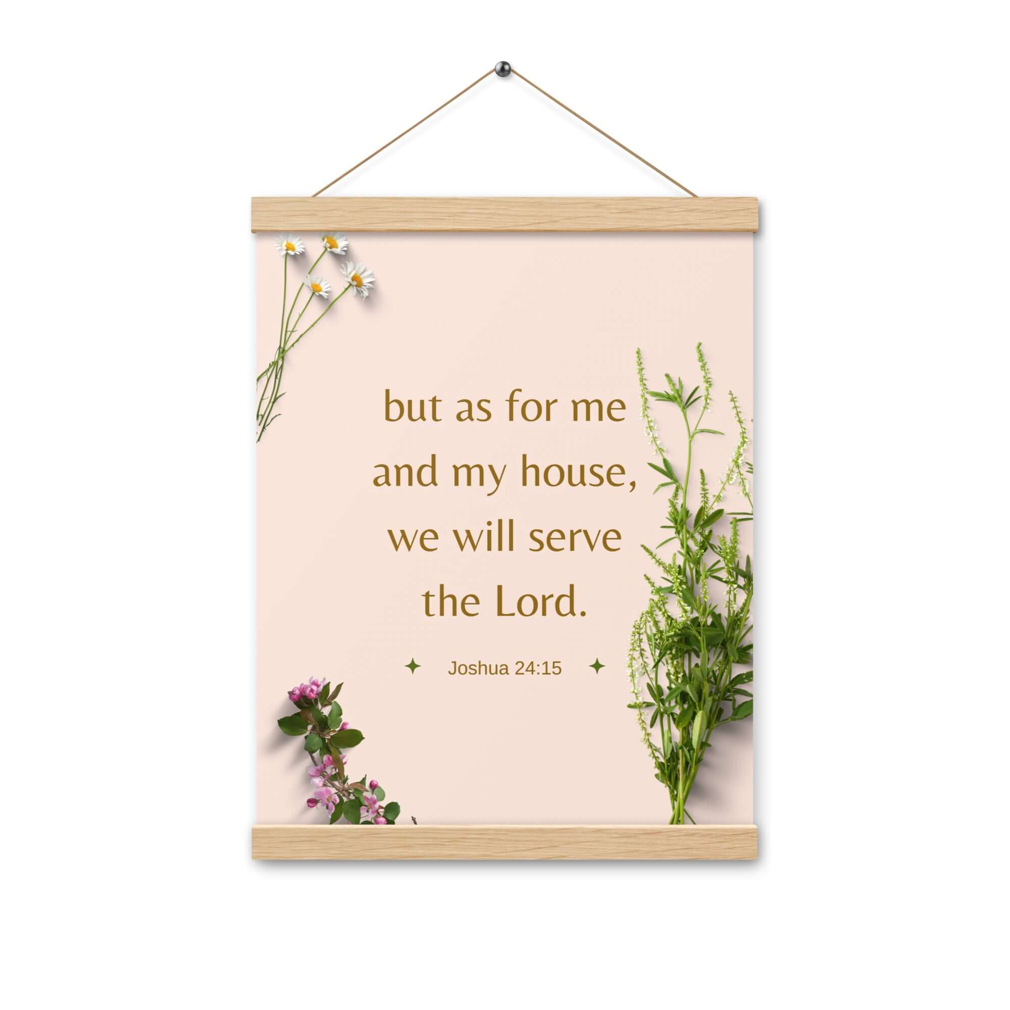 Joshua 24:15 Bible Verse, your fathers Enhanced Matte Paper Poster With Hanger Wall Art