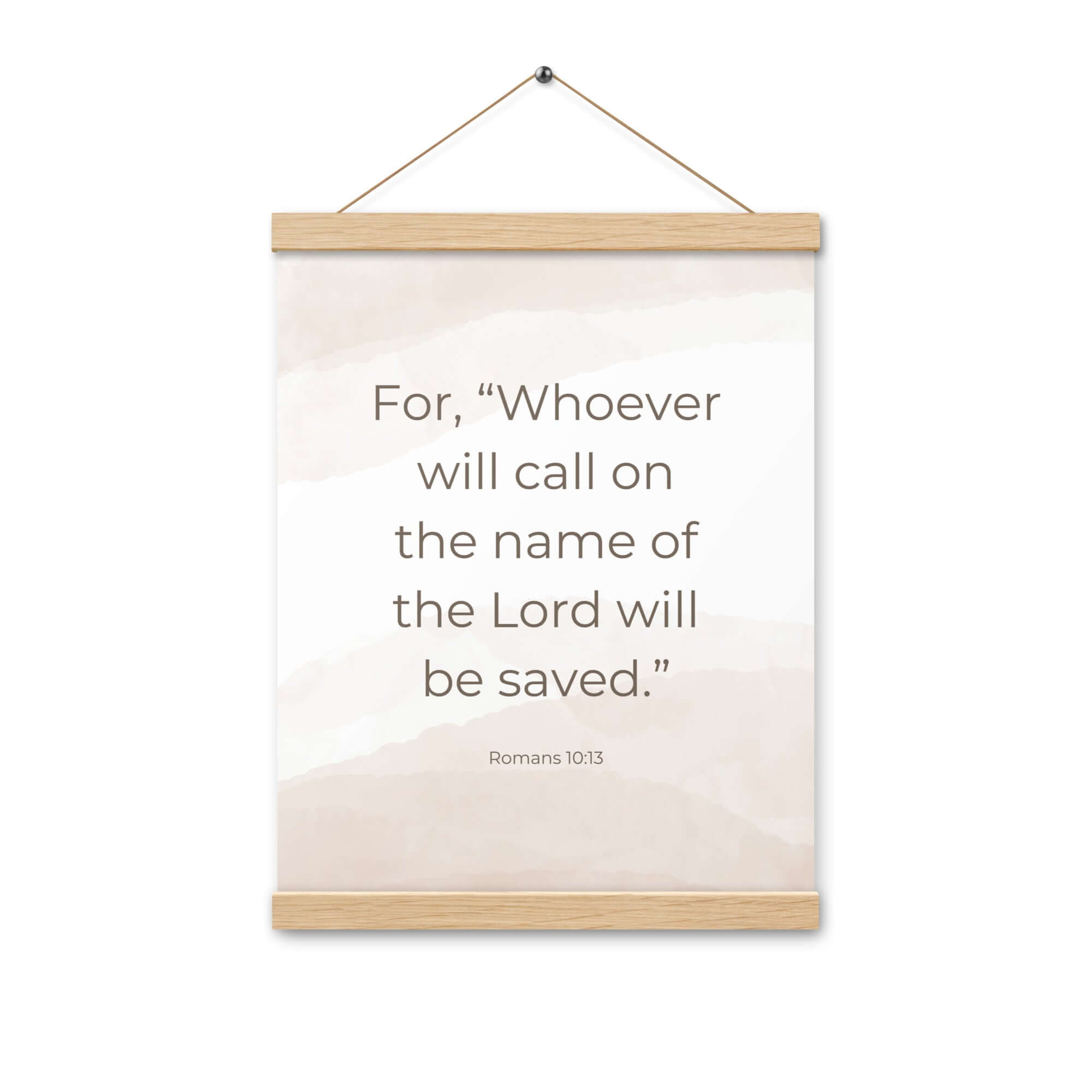 Romans 10:13 Bible Verse, the name Enhanced Matte Paper Poster With Hanger Wall Art