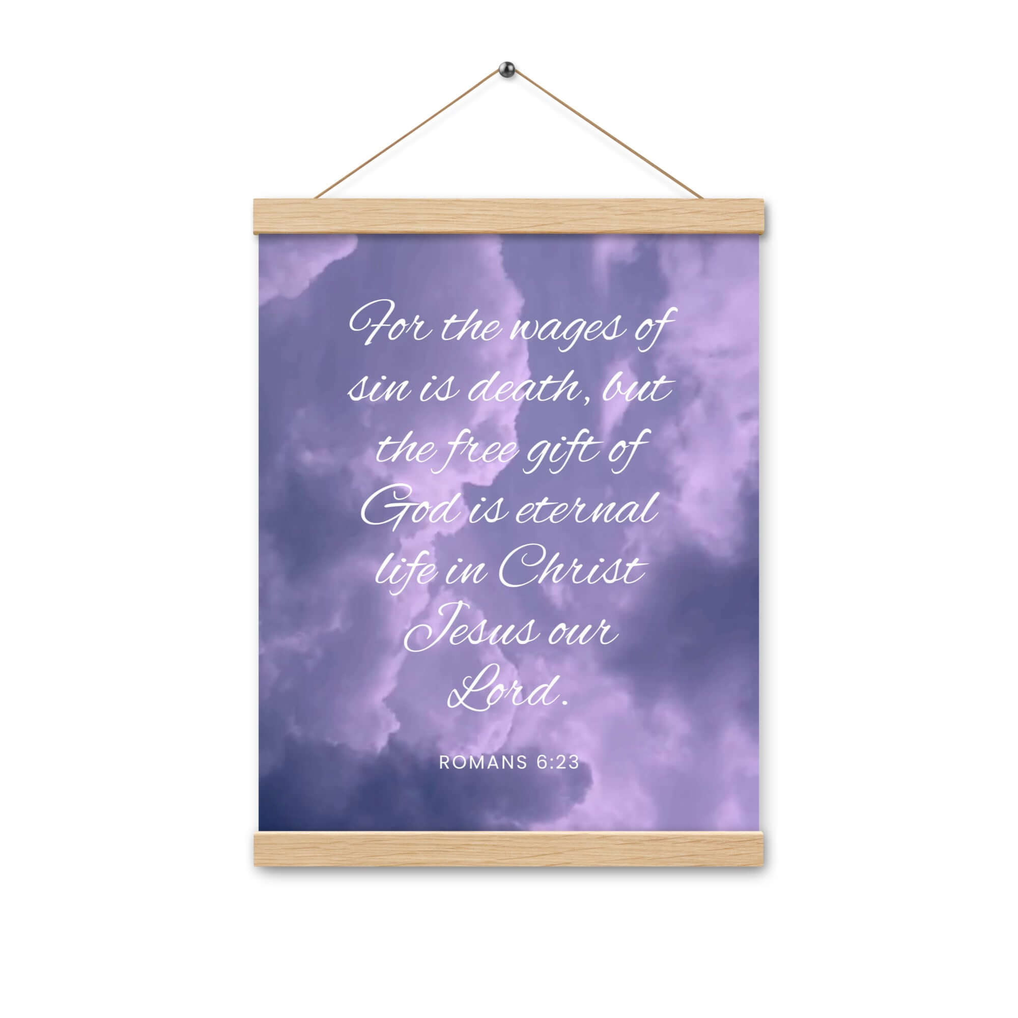 Romans 6:23 Bible Verse, free gift Enhanced Matte Paper Poster With Hanger Wall Art