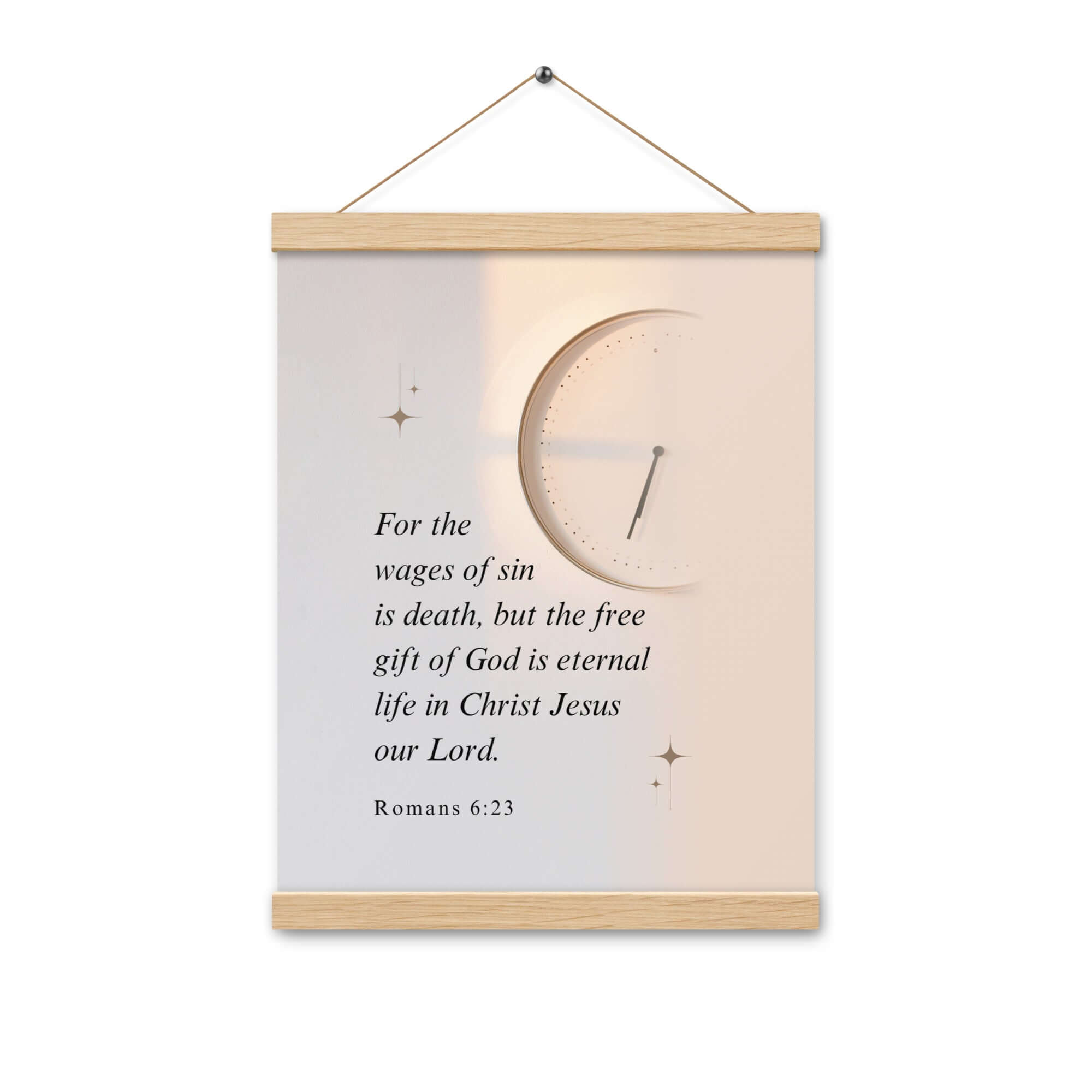 Romans 6:23 Bible Verse, our Lord Enhanced Matte Paper Poster With Hanger Wall Art