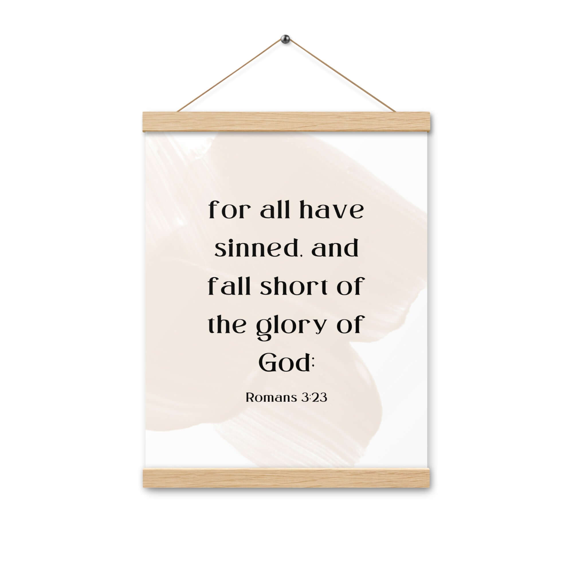 Romans 3:23 Bible Verse, fall short Enhanced Matte Paper Poster With Hanger Wall Art