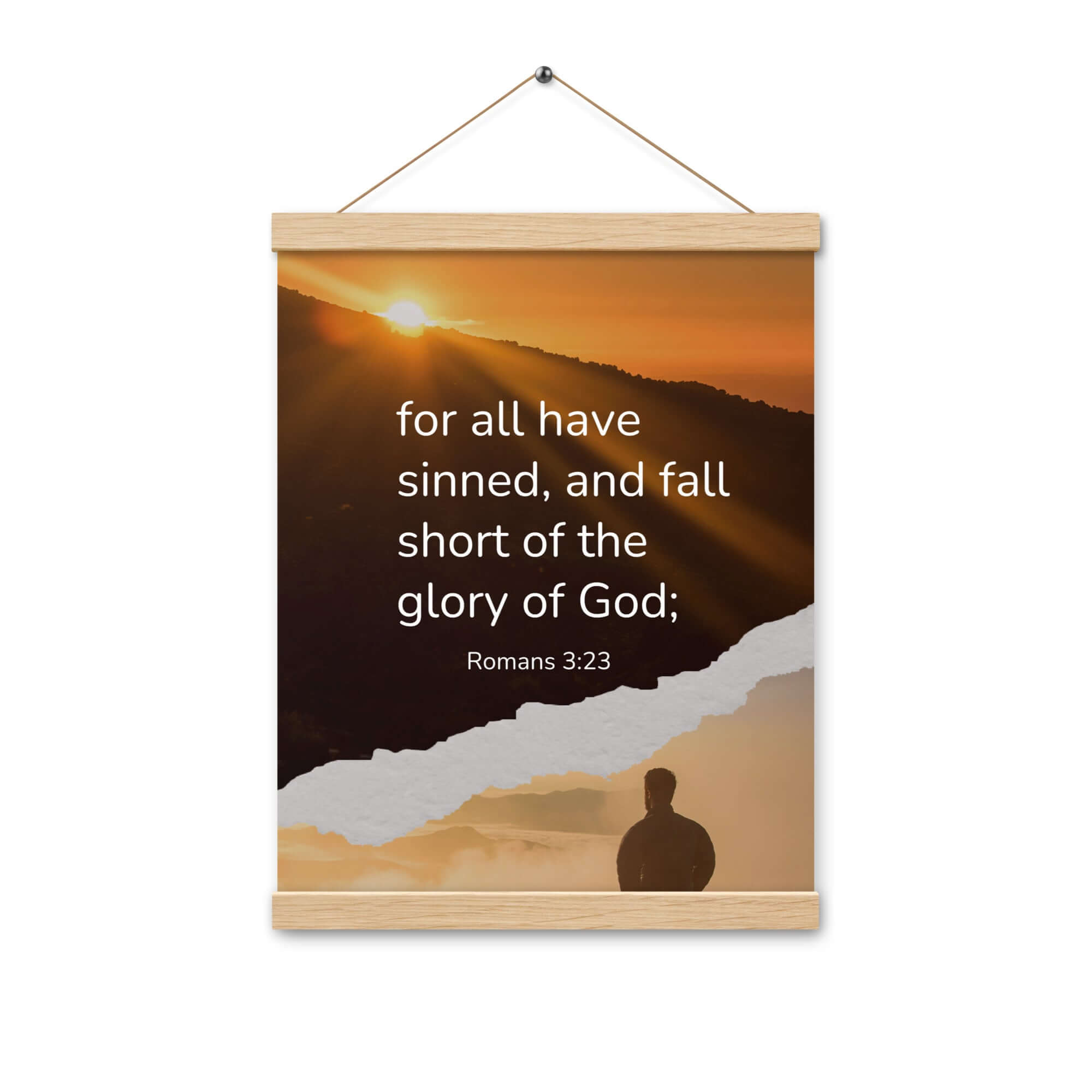 Romans 3:23 Bible Verse, of God Enhanced Matte Paper Poster With Hanger Wall Art