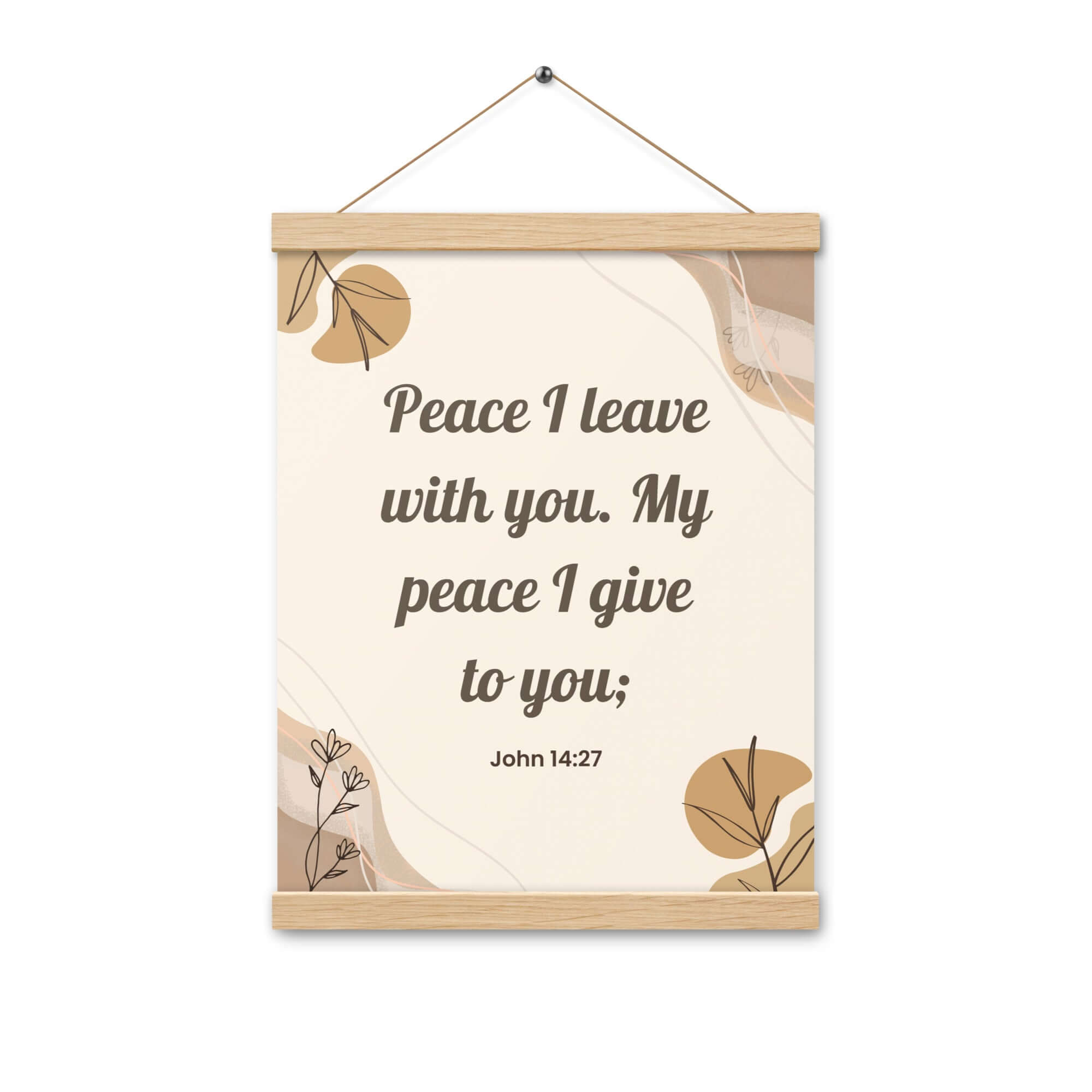 John 14:27 Bible Verse, Peace I Enhanced Matte Paper Poster With Hanger Wall Art