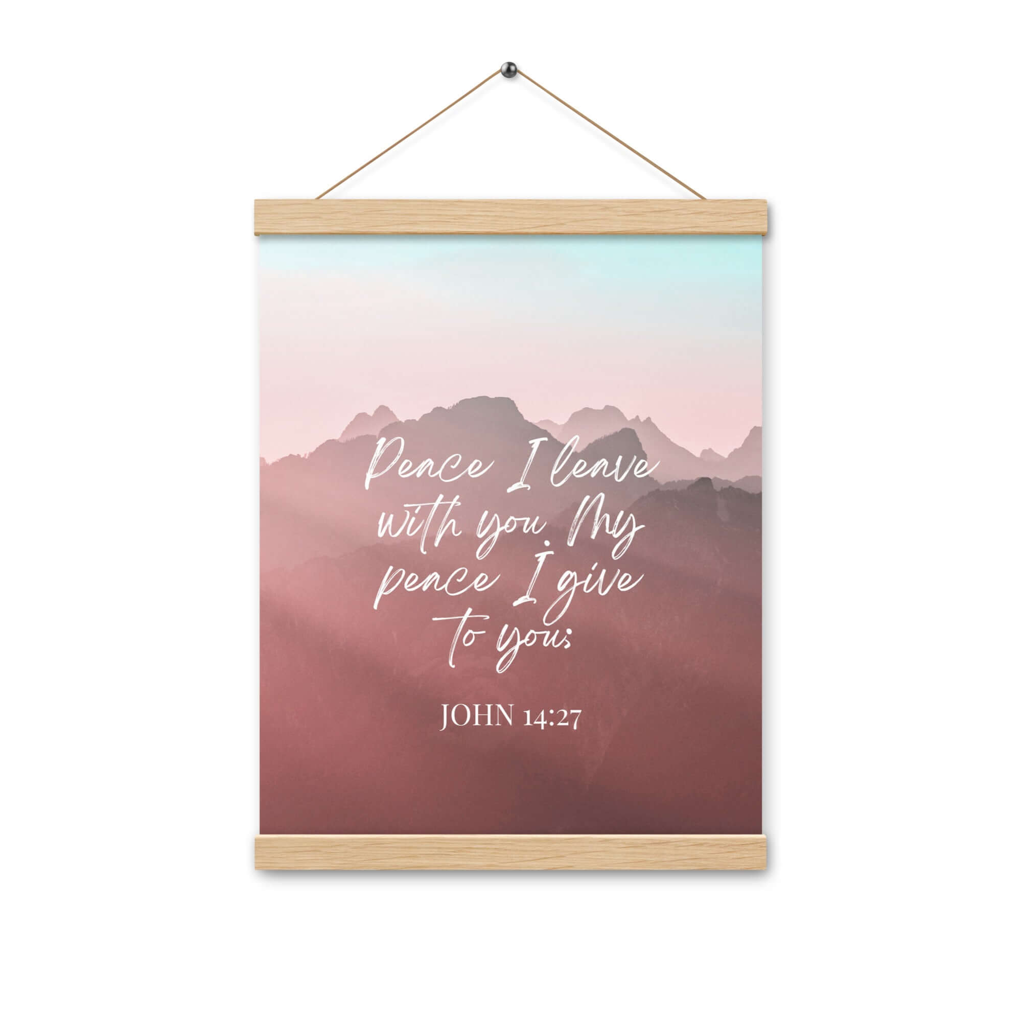 John 14:27 Bible Verse, I give you Enhanced Matte Paper Poster With Hanger Wall Art