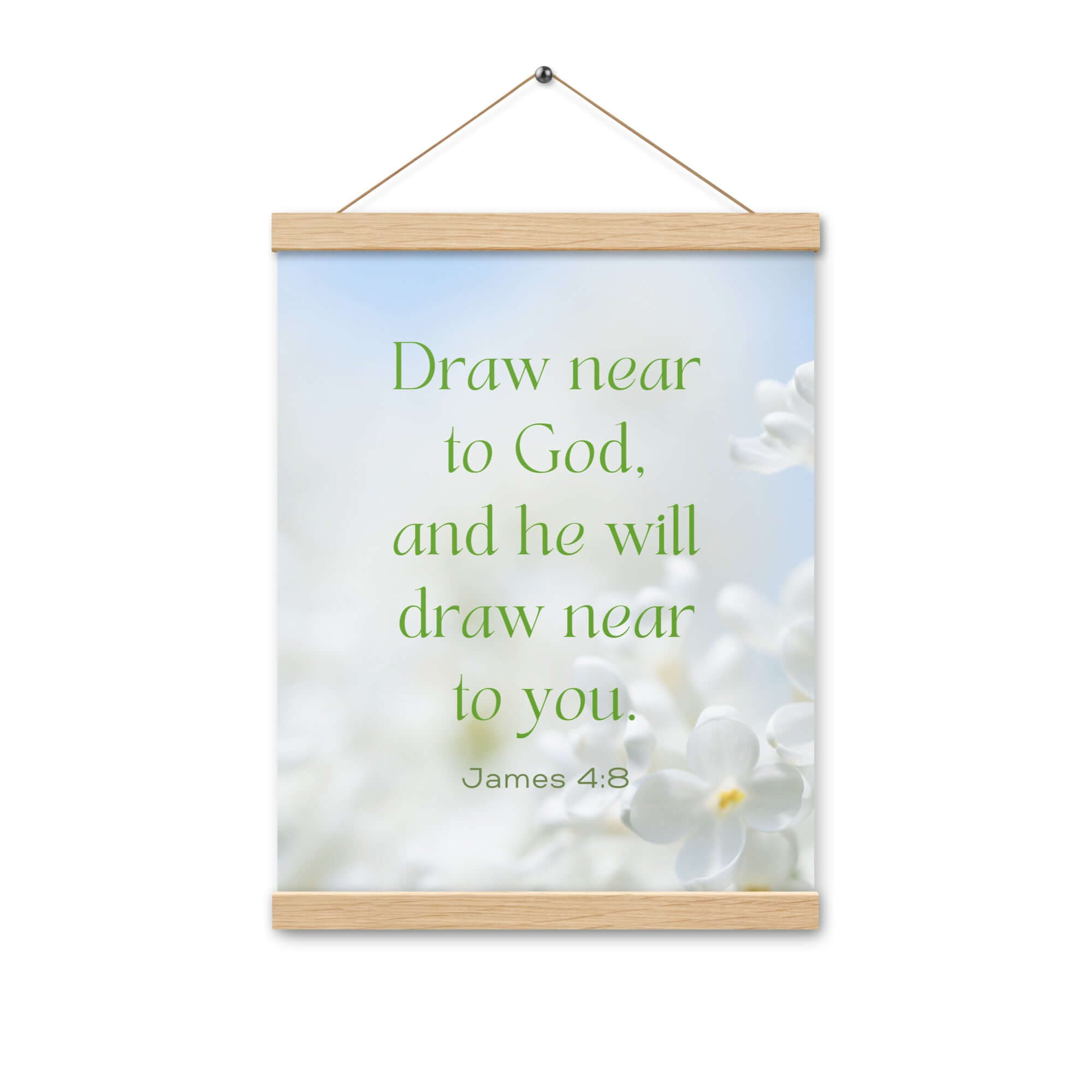 James 4:8 Bible Verse, Draw near Enhanced Matte Paper Poster With Hanger Wall Art