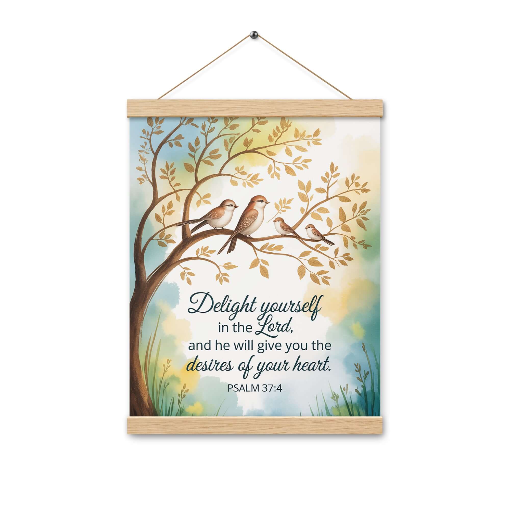 Psalm 37:4 Bible Verse, Yourself Enhanced Matte Paper Poster With Hanger