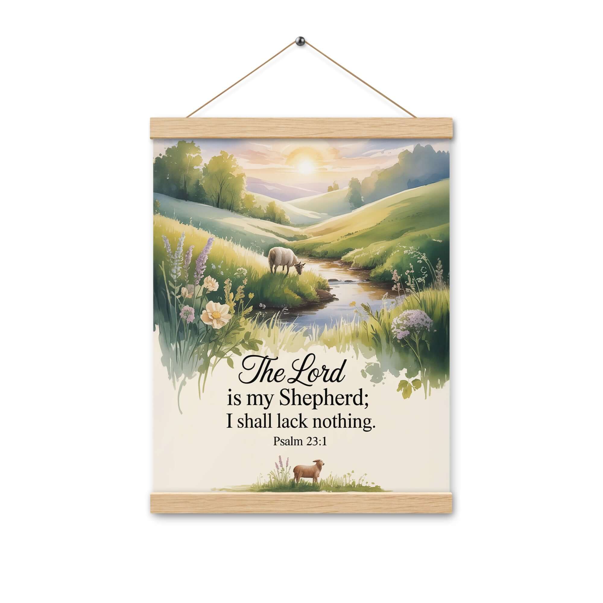 Psalm 23:1 Bible Verse, Lord Enhanced Matte Paper Poster With Hanger