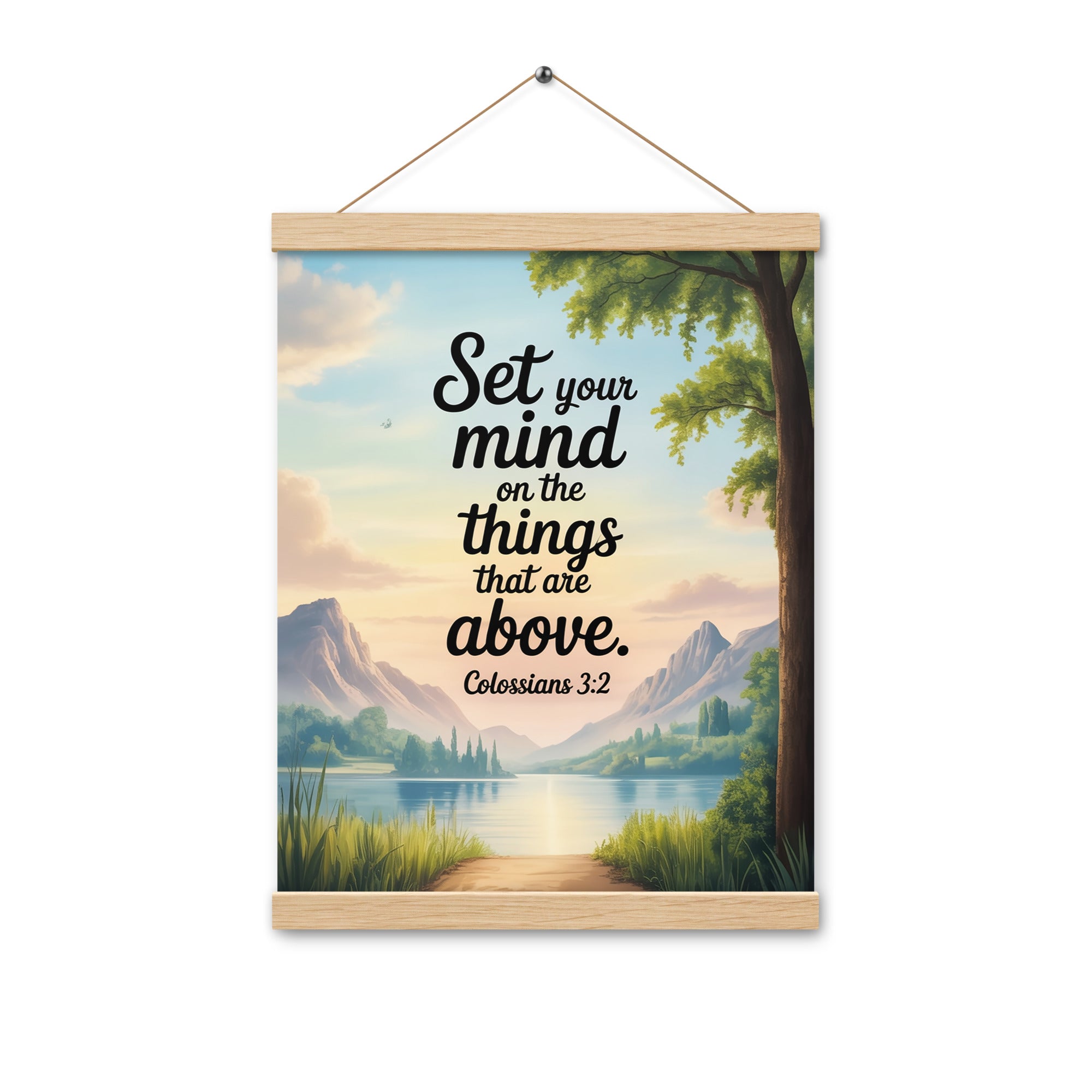 Colossians 3:2 Bible Verse Set Enhanced Matte Paper Poster With Hanger