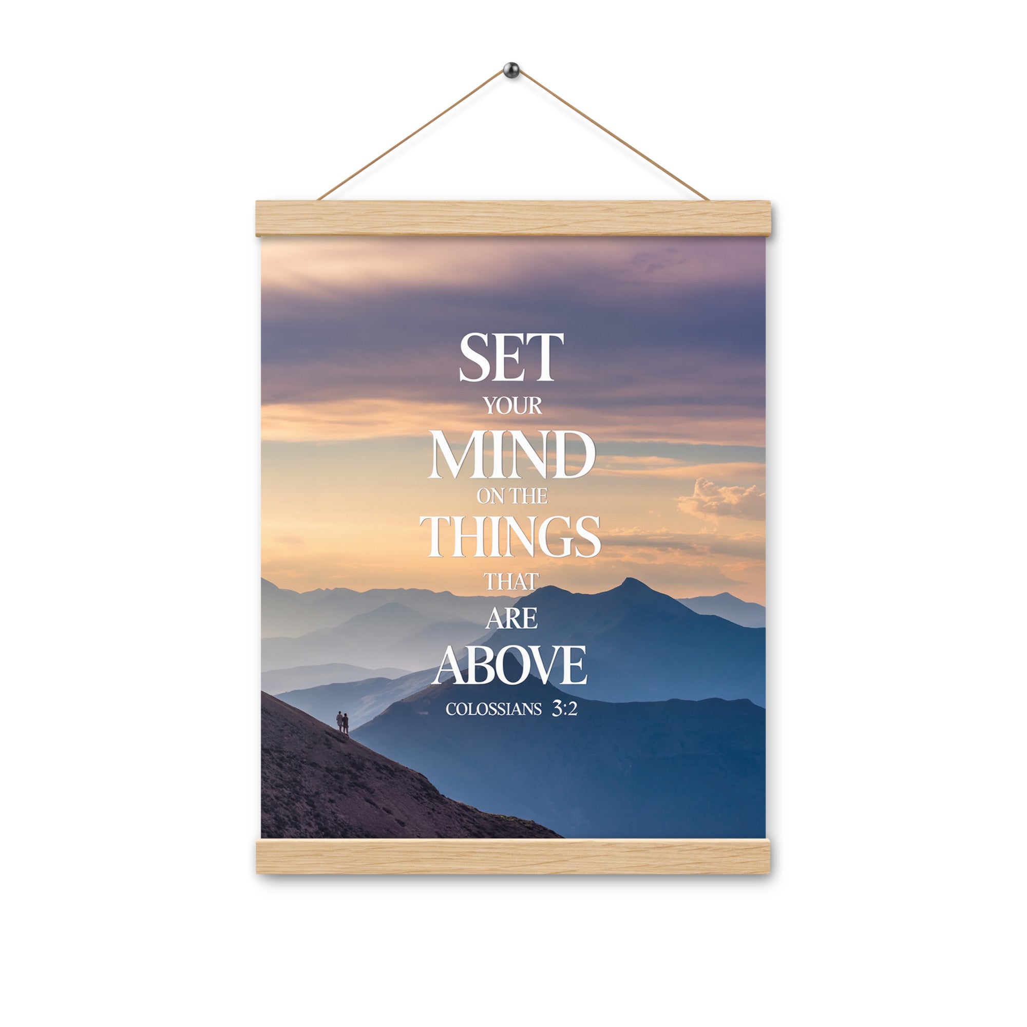 Colossians 3:2 Bible Verse things that Enhanced Matte Paper Poster With Hanger