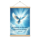 John 14:26 Bible Verse, Holy Spirit Dove Enhanced Matte Paper Poster With Hanger Wall Art