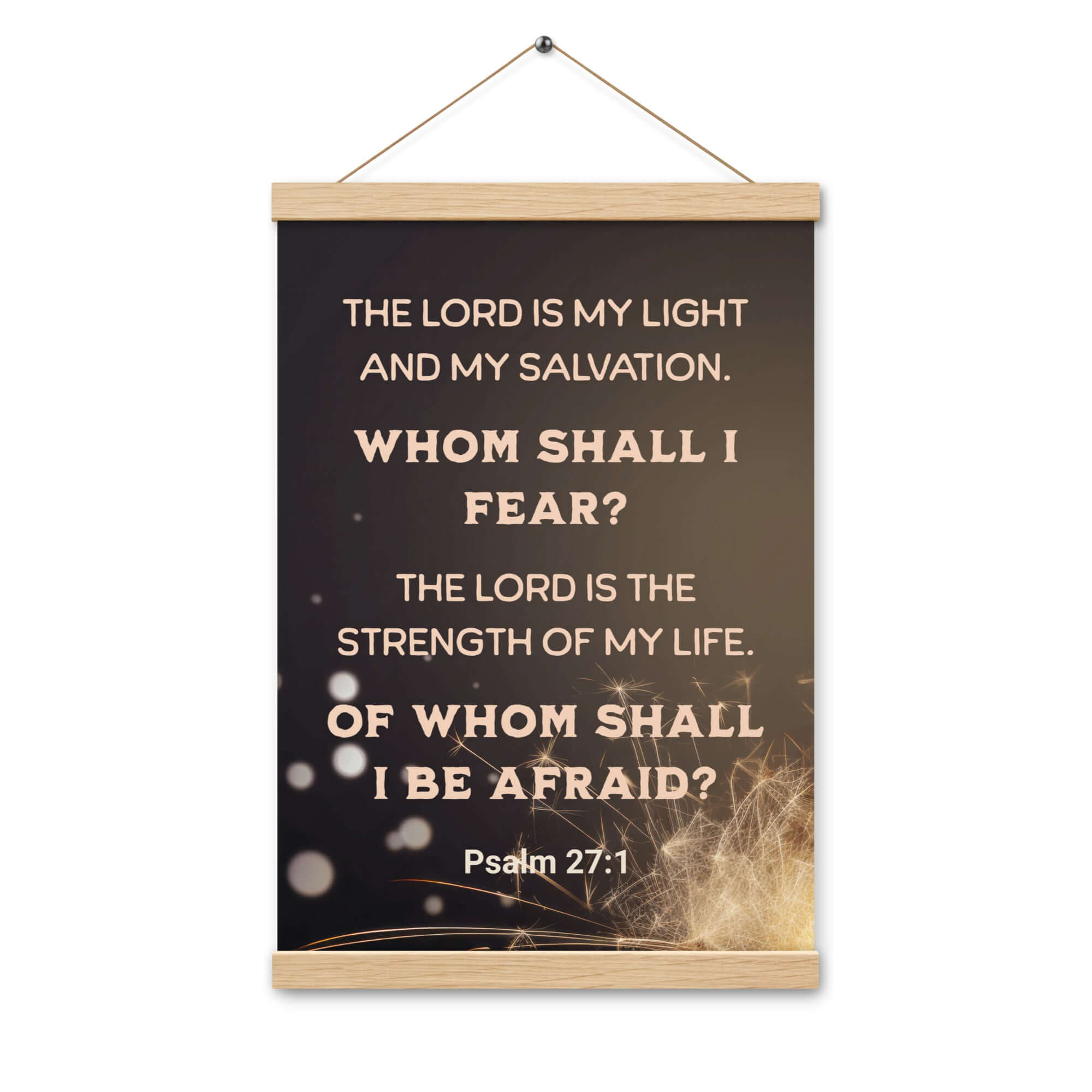 Psalm 27:1 Bible Verse, The LORD is My Light Enhanced Matte Paper Poster With Hanger Wall Art
