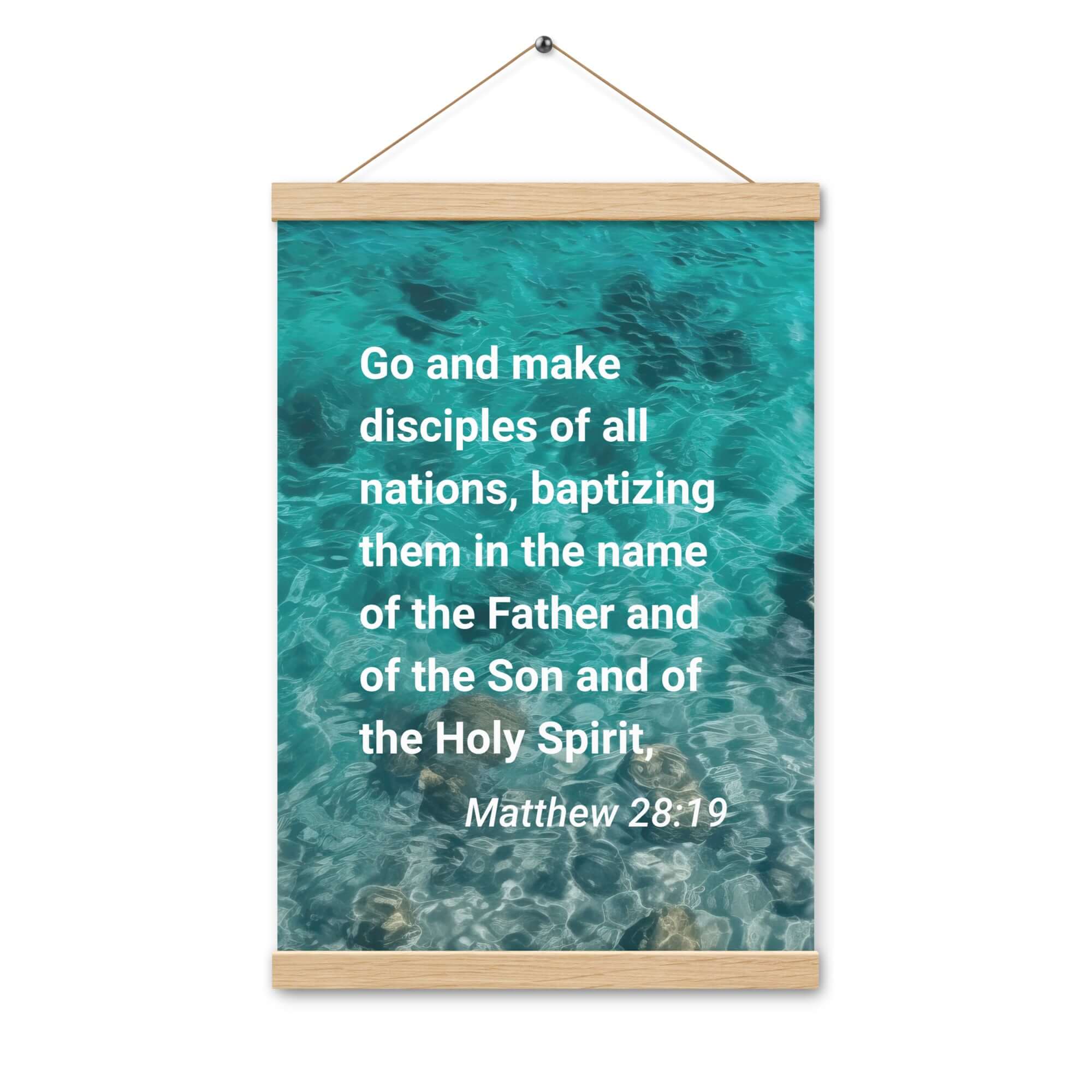 Matthew 28:19 Bible Verse, Make Disciples Enhanced Matte Paper Poster With Hanger Wall Art