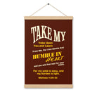 Matthew 11:29-30 Bible Verse, learn from me Enhanced Matte Paper Poster With Hanger Wall Art