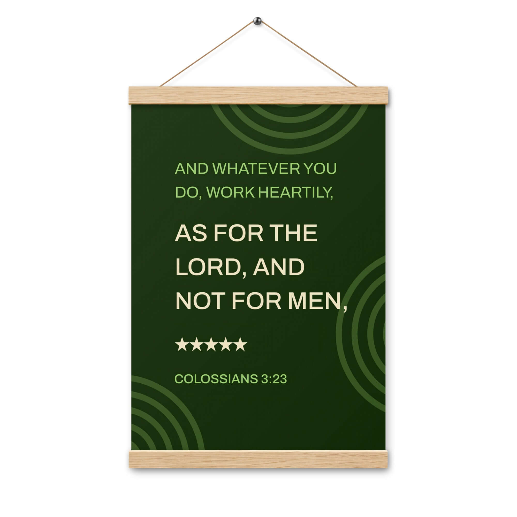 Colossians 3:23 Bible Verse, not for men Enhanced Matte Paper Poster With Hanger Wall Art