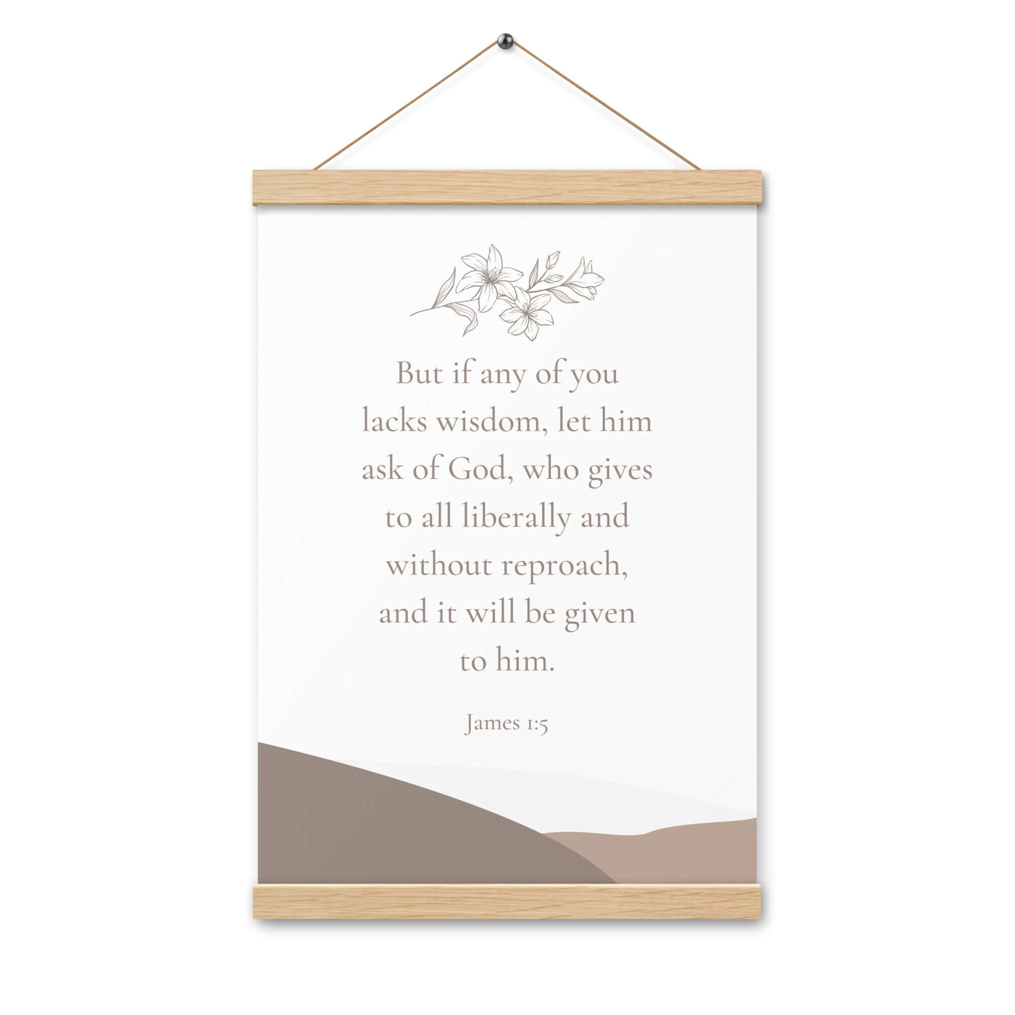 James 1:5 Bible Verse, ask of God Enhanced Matte Paper Poster With Hanger Wall Art
