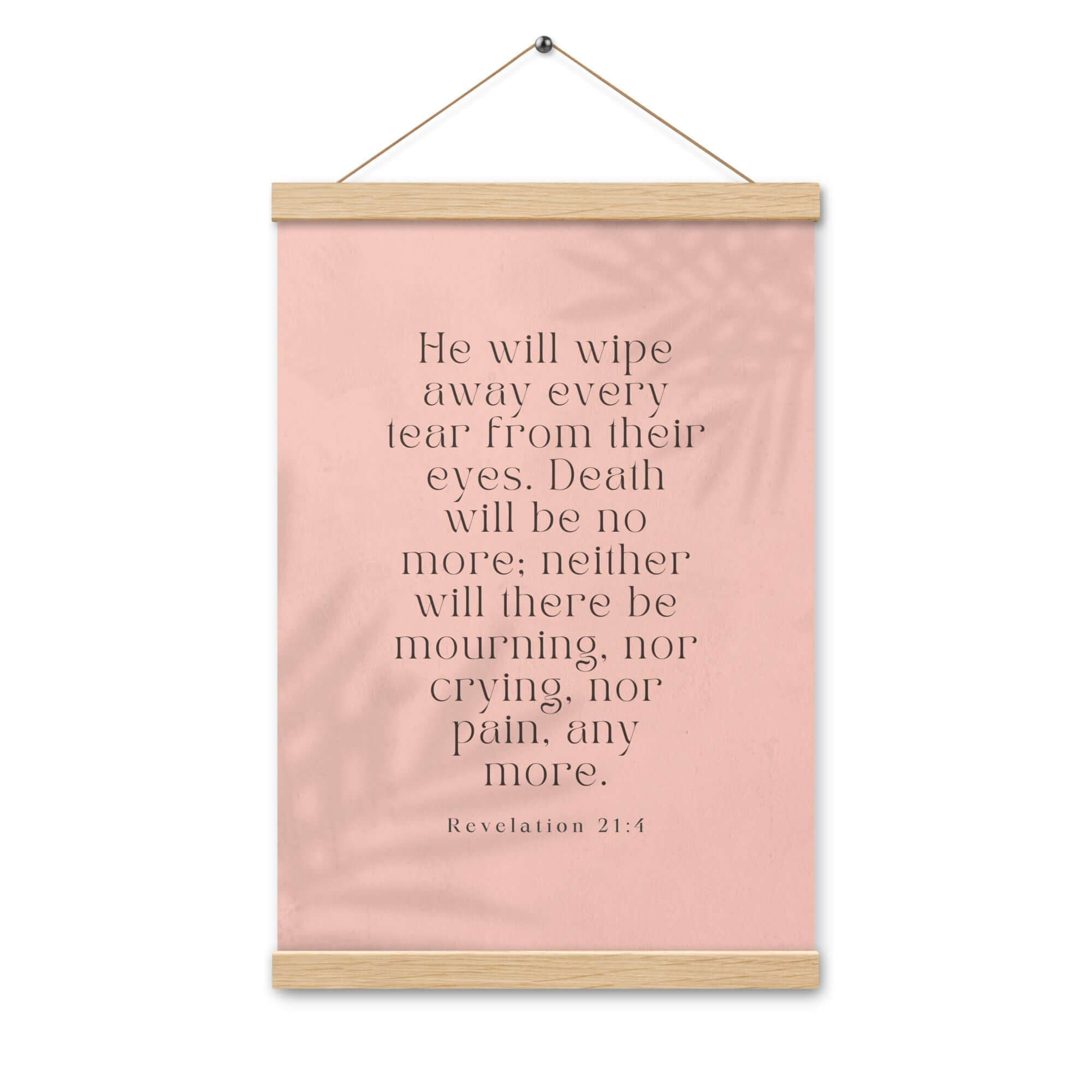 Revelation 21:4 Bible Verse, their eyes Enhanced Matte Paper Poster With Hanger Wall Art