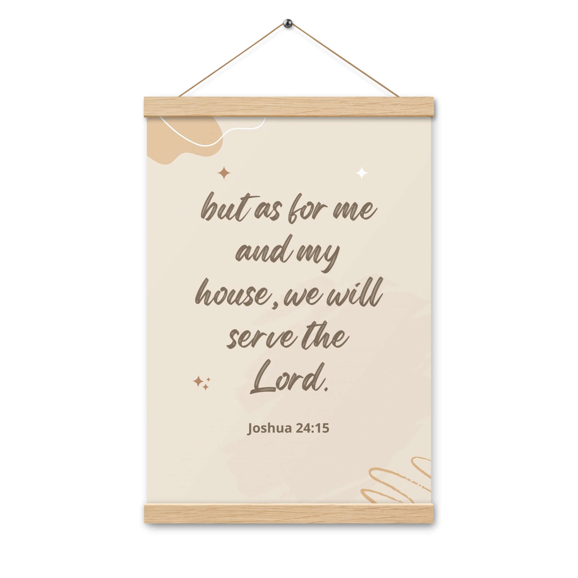 Joshua 24:15 Bible Verse, will serve Enhanced Matte Paper Poster With Hanger Wall Art