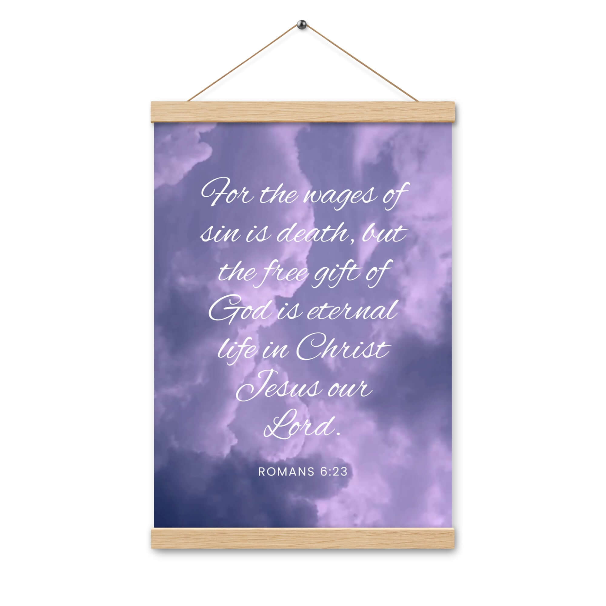 Romans 6:23 Bible Verse, free gift Enhanced Matte Paper Poster With Hanger Wall Art