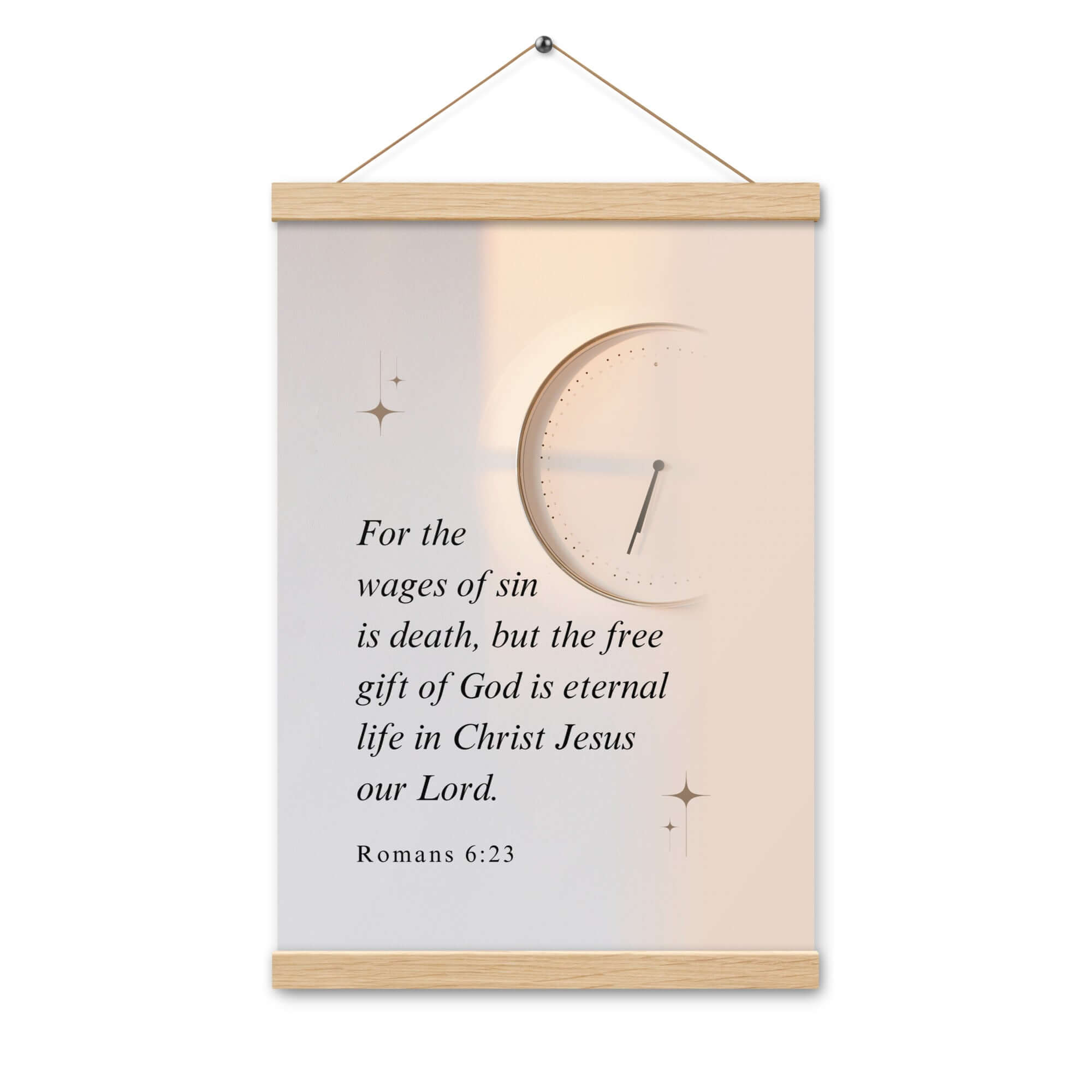 Romans 6:23 Bible Verse, our Lord Enhanced Matte Paper Poster With Hanger Wall Art