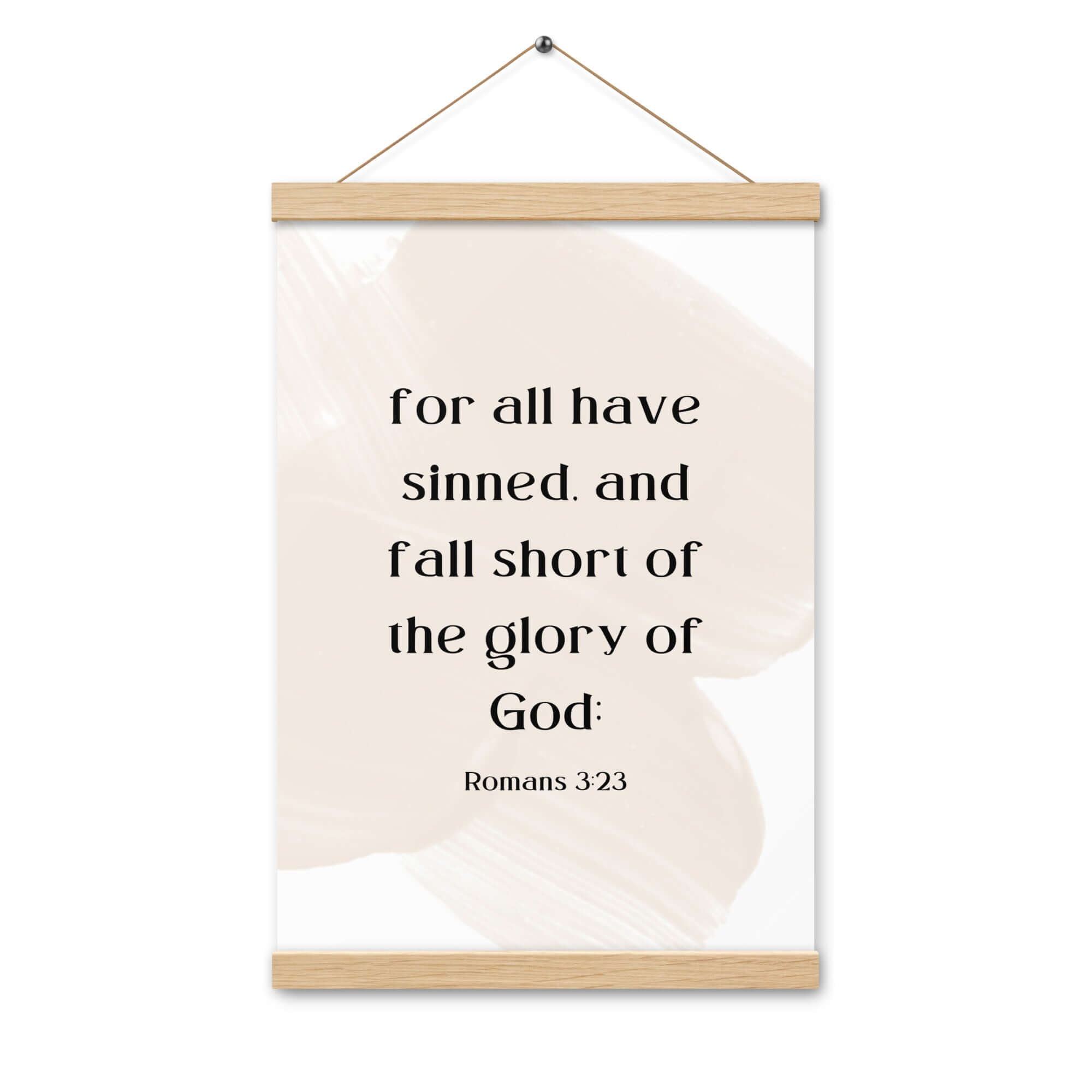 Romans 3:23 Bible Verse, fall short Enhanced Matte Paper Poster With Hanger Wall Art
