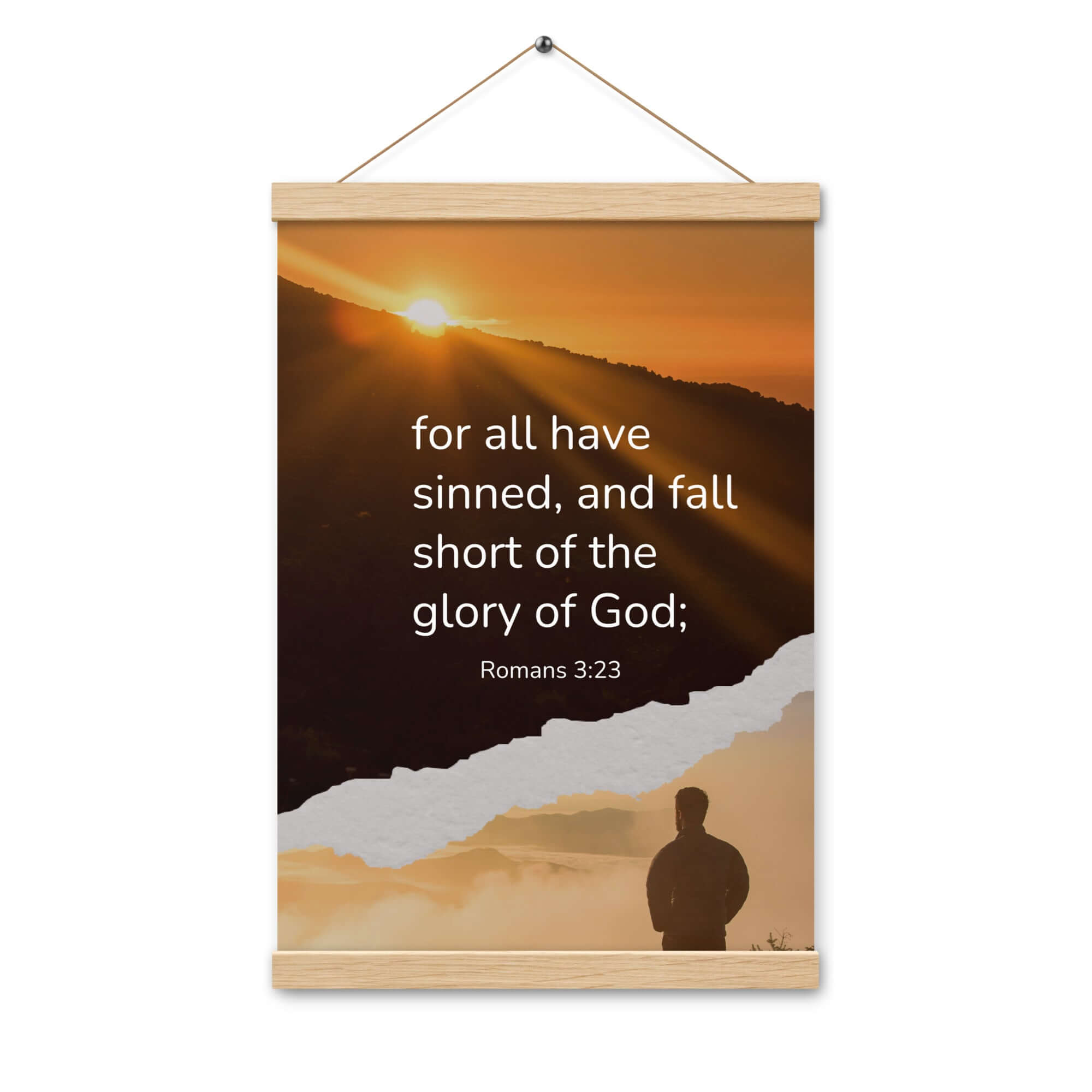 Romans 3:23 Bible Verse, of God Enhanced Matte Paper Poster With Hanger Wall Art