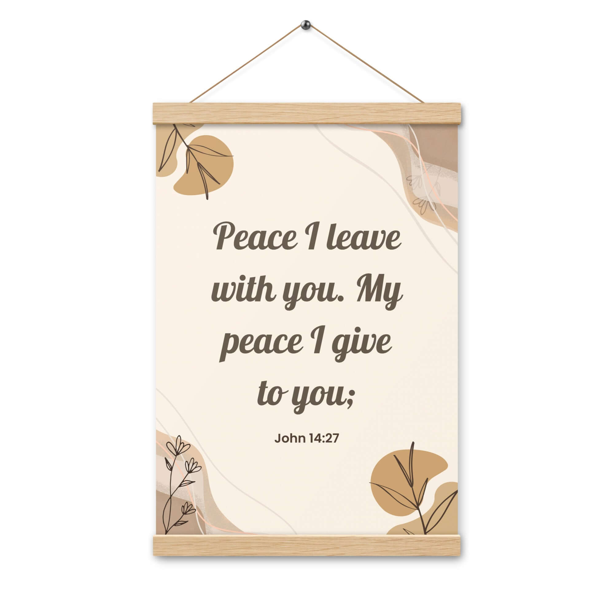 John 14:27 Bible Verse, Peace I Enhanced Matte Paper Poster With Hanger Wall Art