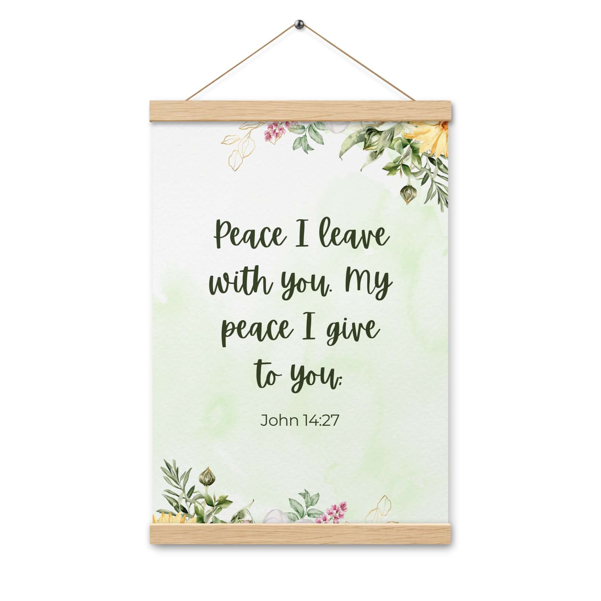 John 14:27 Bible Verse, My peace Enhanced Matte Paper Poster With Hanger Wall Art