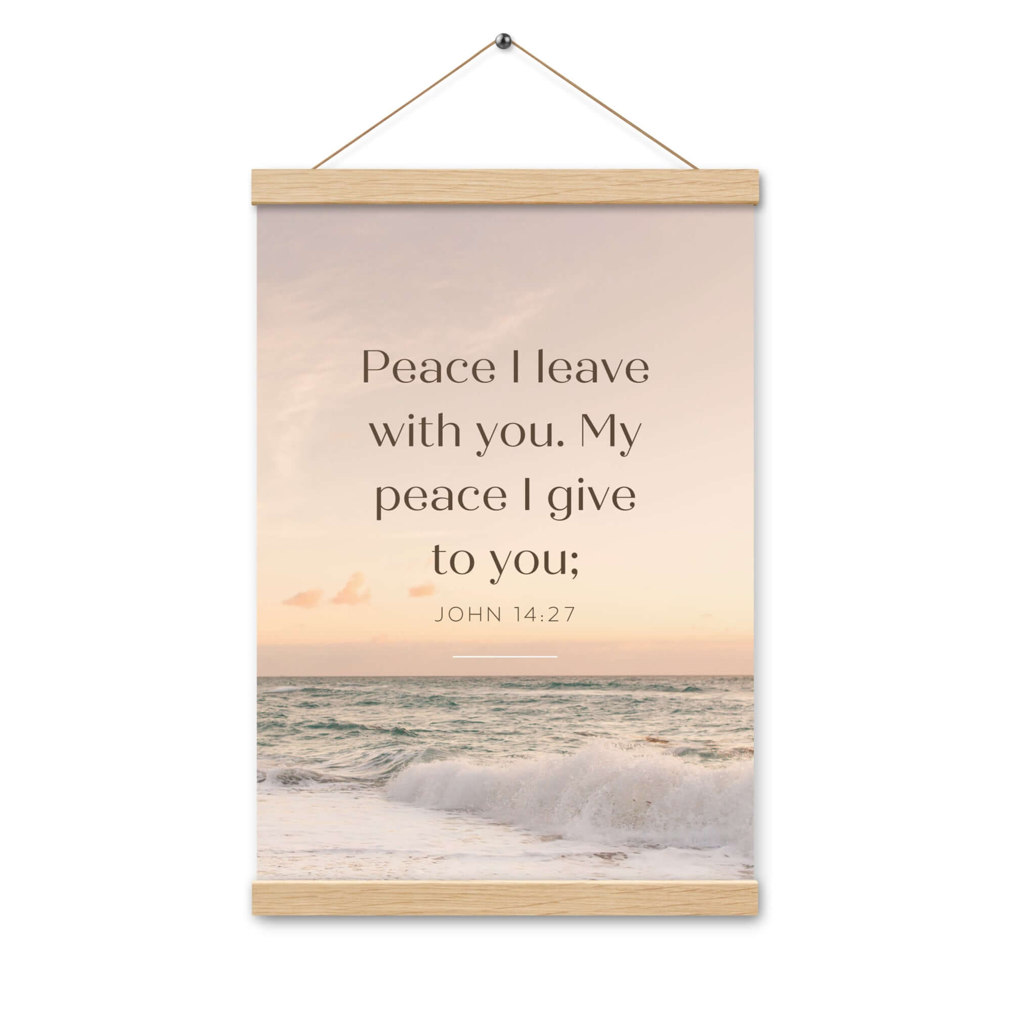 John 14:27 Bible Verse, not as the Enhanced Matte Paper Poster With Hanger Wall Art