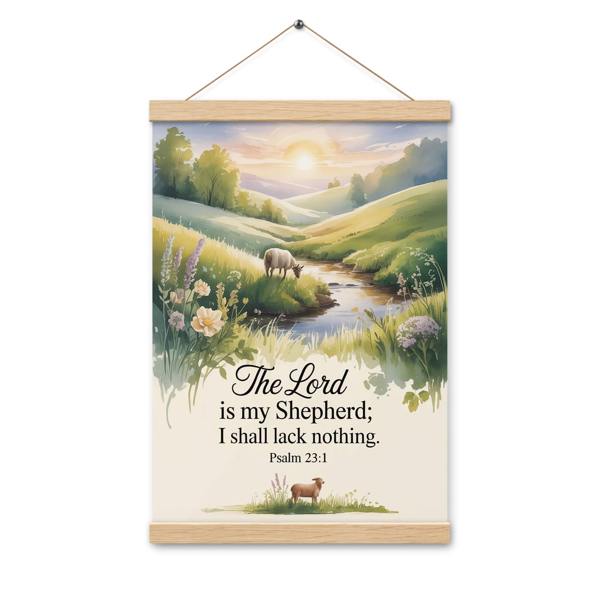Psalm 23:1 Bible Verse, Lord Enhanced Matte Paper Poster With Hanger