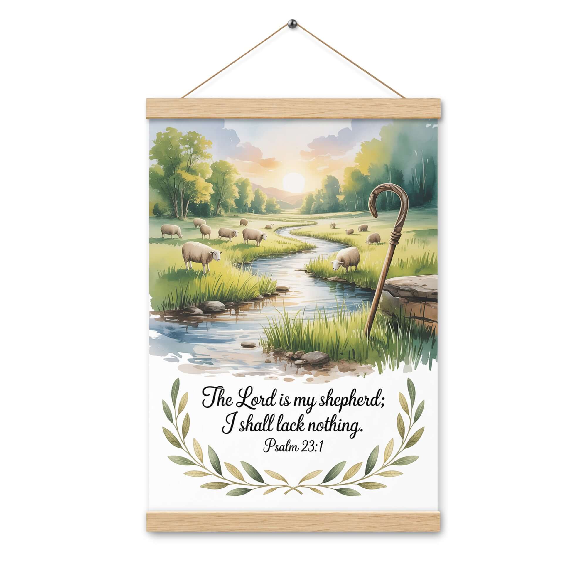 Psalm 23:1 Bible Verse, is my Enhanced Matte Paper Poster With Hanger