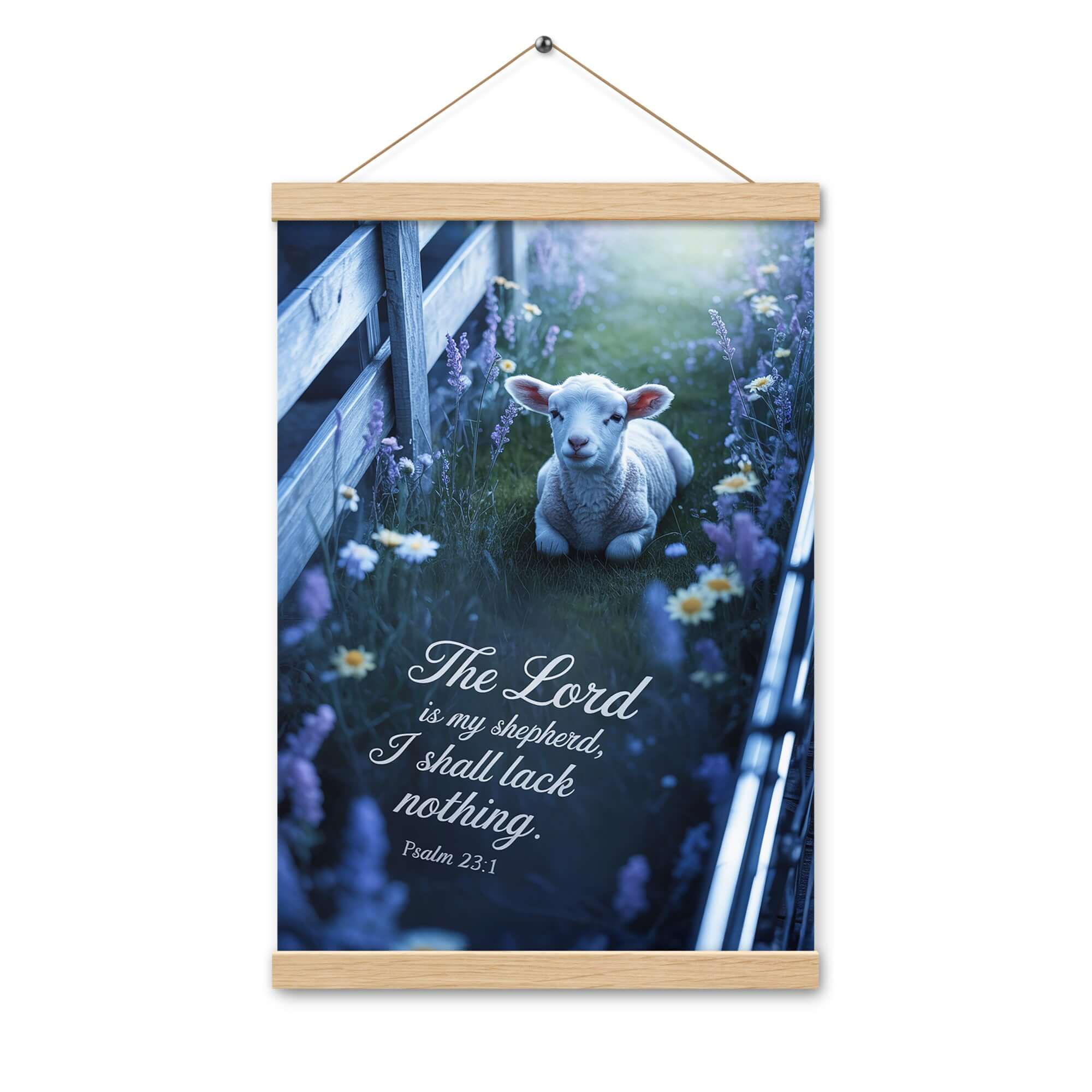 Psalm 23:1 Bible Verse, Shepherd Enhanced Matte Paper Poster With Hanger